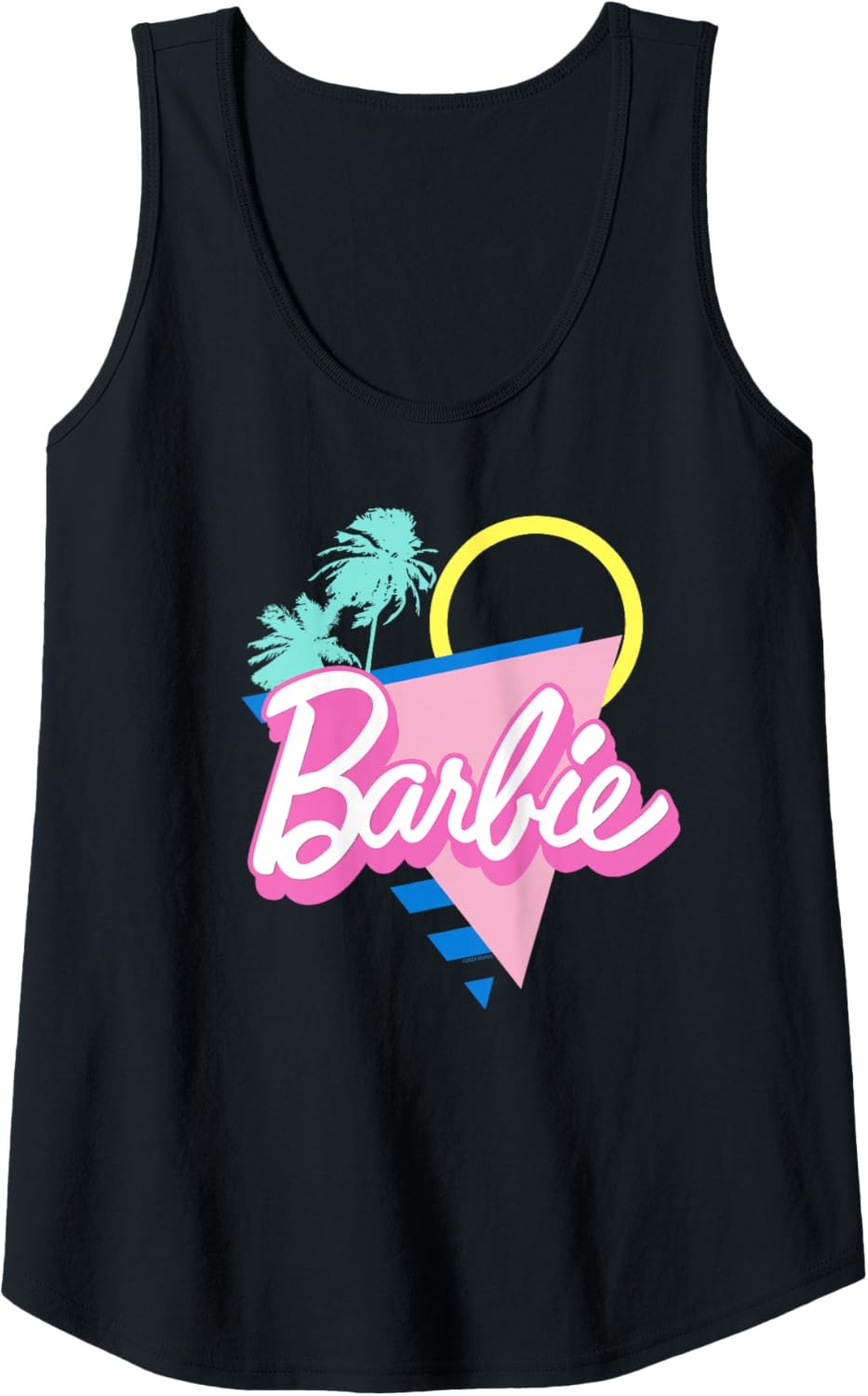 imageBarbie 90s Retro Logo Bright Pink Tank TopBlack