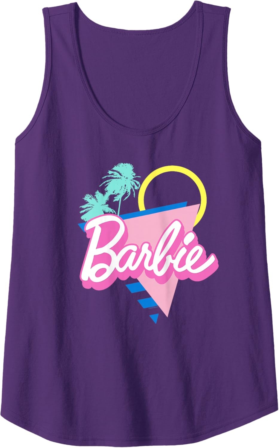 imageBarbie 90s Retro Logo Bright Pink Tank TopPurple
