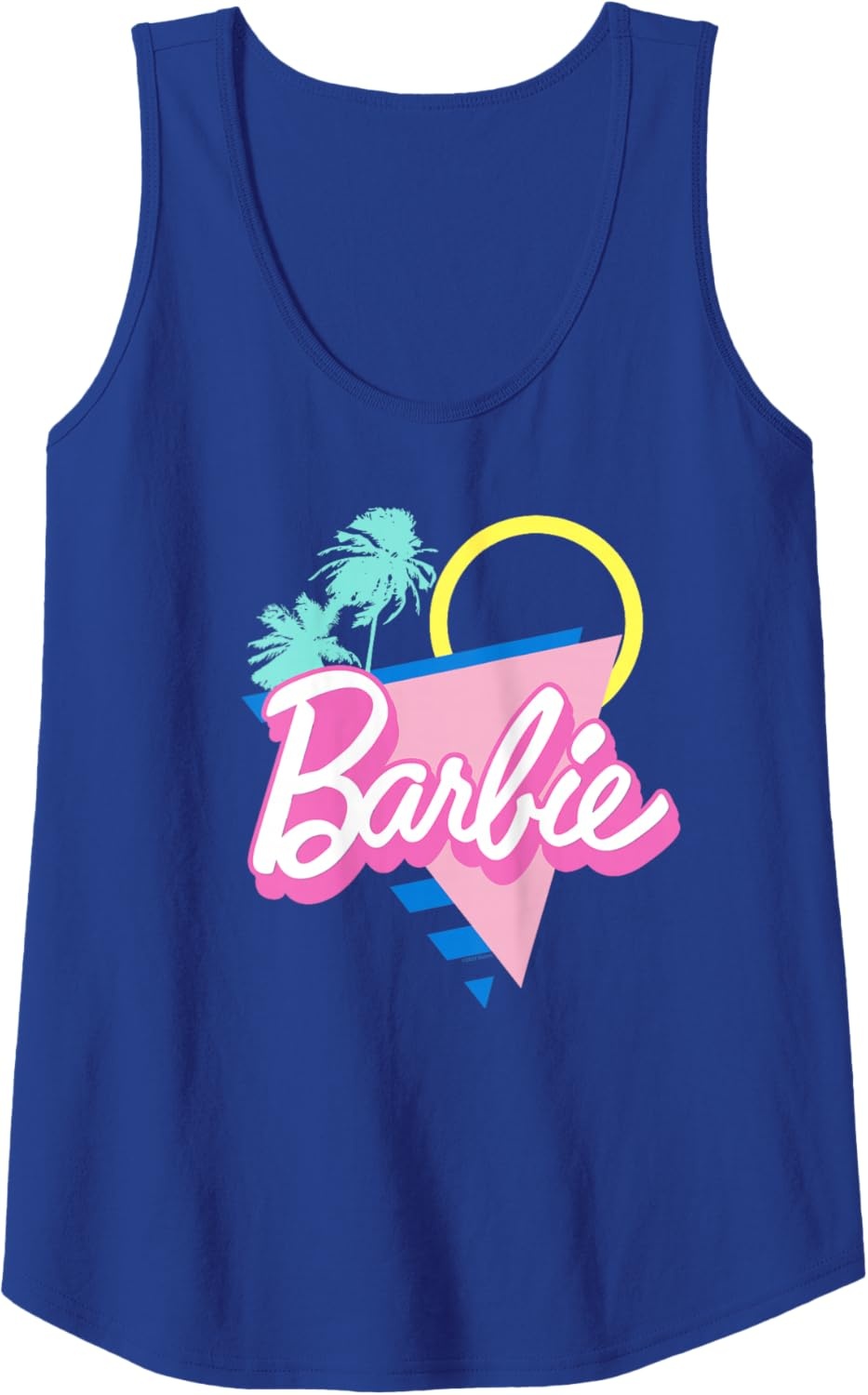 imageBarbie 90s Retro Logo Bright Pink Tank TopRoyal Blue