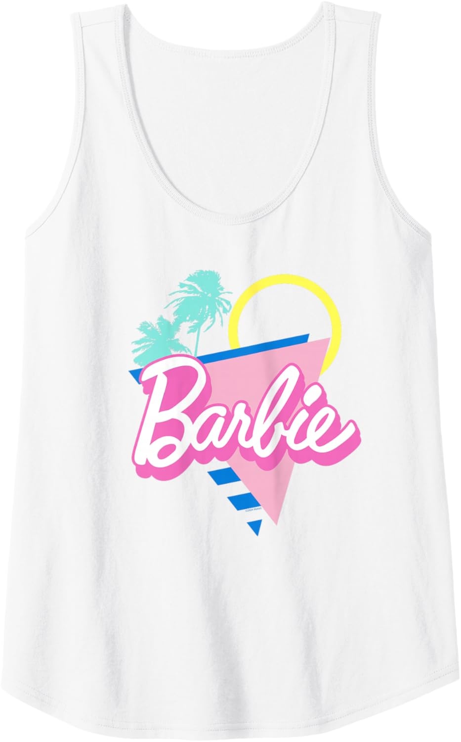 imageBarbie 90s Retro Logo Bright Pink Tank TopWhite