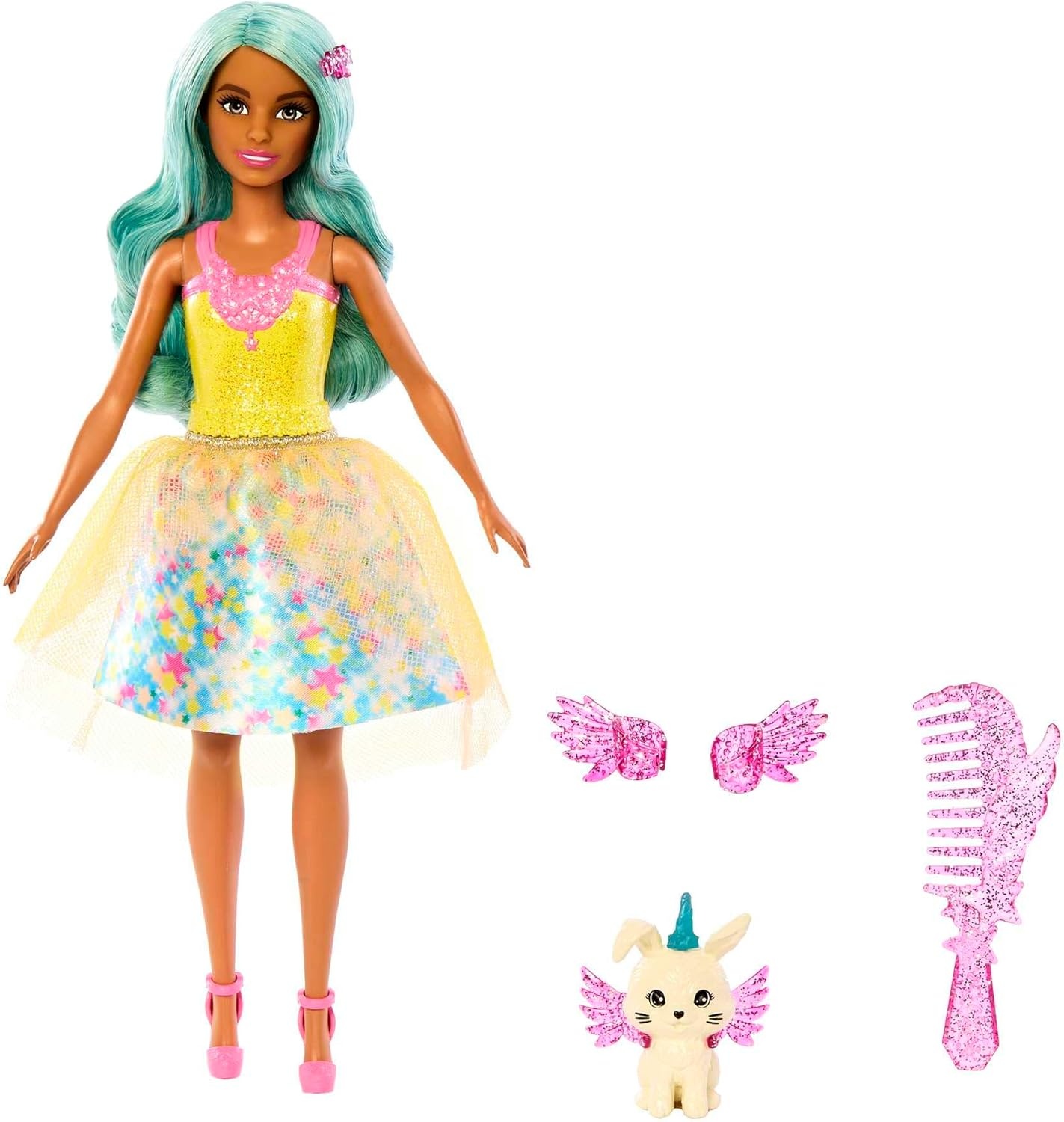 imageBarbie A Touch of Magic Fashion Doll Teresa with Fantasy Outfit amp Colorful Hair with Comb amp Pet AccessoriesTeresa