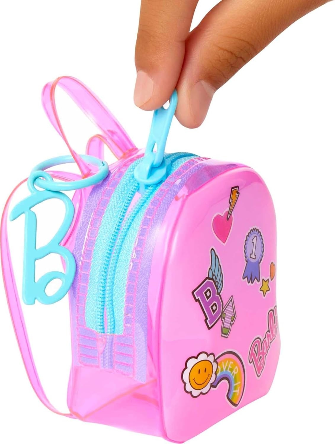 imageBarbie Clothes Set SchoolThemed with Dress 5 Acessories amp Zippered DollSized Backpack with ClipOn Ring
