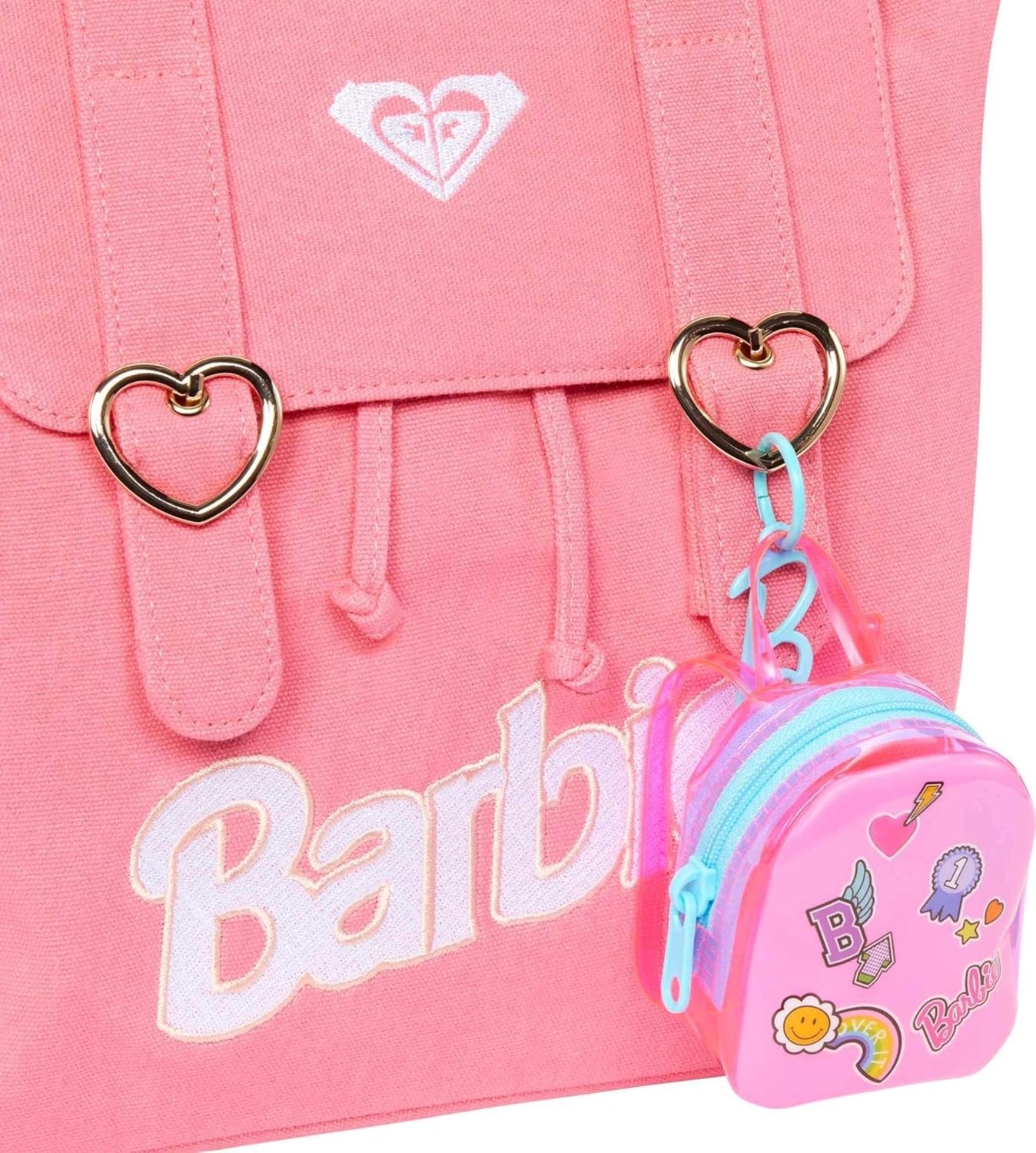 imageBarbie Clothes Set SchoolThemed with Dress 5 Acessories amp Zippered DollSized Backpack with ClipOn Ring