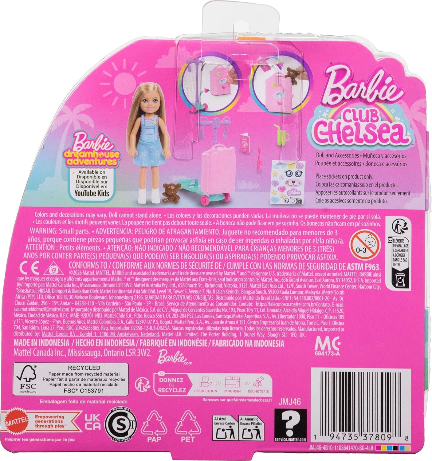 imageBarbie Club Chelsea Doll amp Accessories