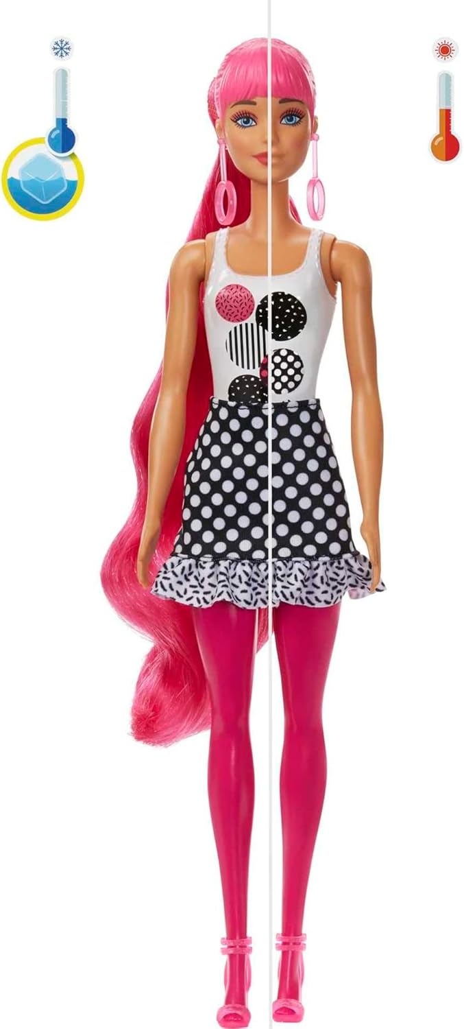 imageBarbie Color Reveal Doll amp Accessories ColorBlock Series 7 Surprises 1 Barbie Doll Styles May Vary