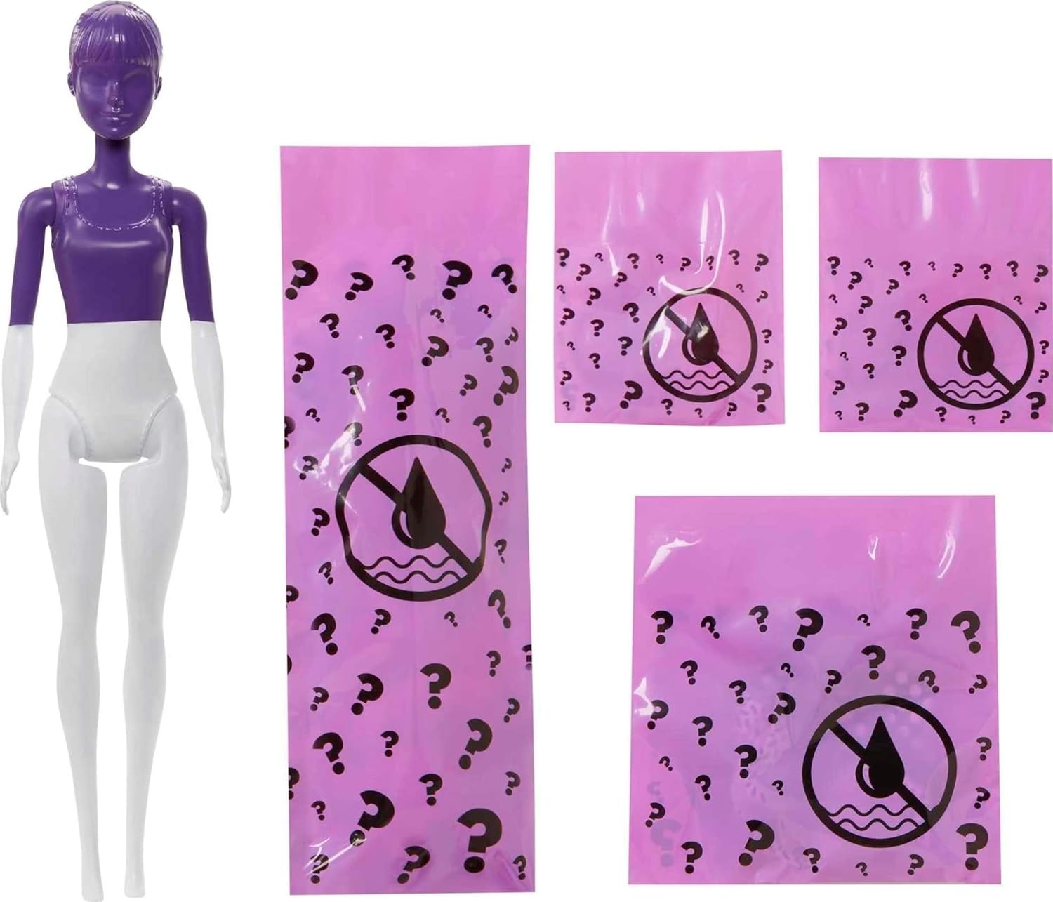 imageBarbie Color Reveal Doll amp Accessories ColorBlock Series 7 Surprises 1 Barbie Doll Styles May Vary