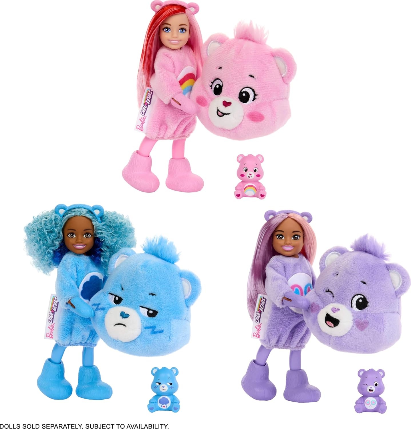 imageBarbie Cutie Reveal Chelsea Doll amp Accessories Care Bears Series Small Doll with Costume amp 6 Surprises Styles May Vary