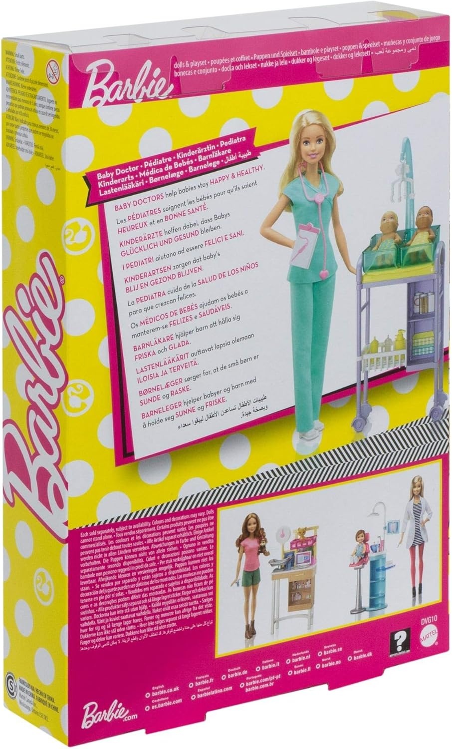imageBarbie Doll Baby Doctor Play Set with Two Patients