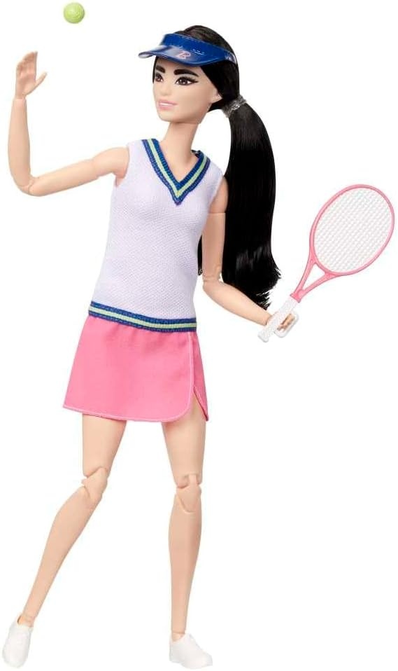 imageBarbie Doll amp Accessories Career Tennis Player Doll with Racket and BallDoll