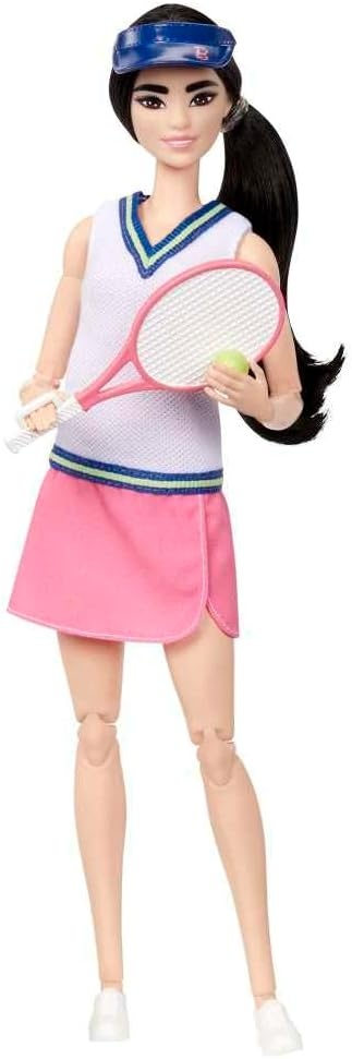 imageBarbie Doll amp Accessories Career Tennis Player Doll with Racket and BallDoll
