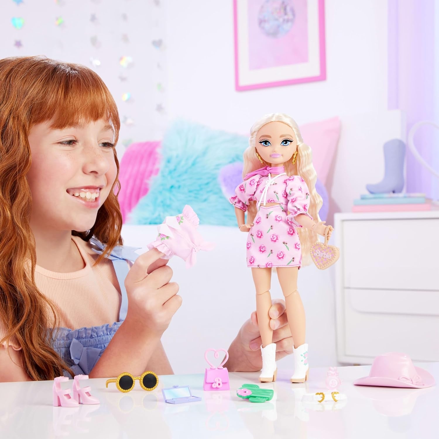imageBarbie Dream Besties Festival Looks Set Including Barbie Malibu Doll with Long Blonde Stylized Hair 10 Removable Fashions amp Accessories