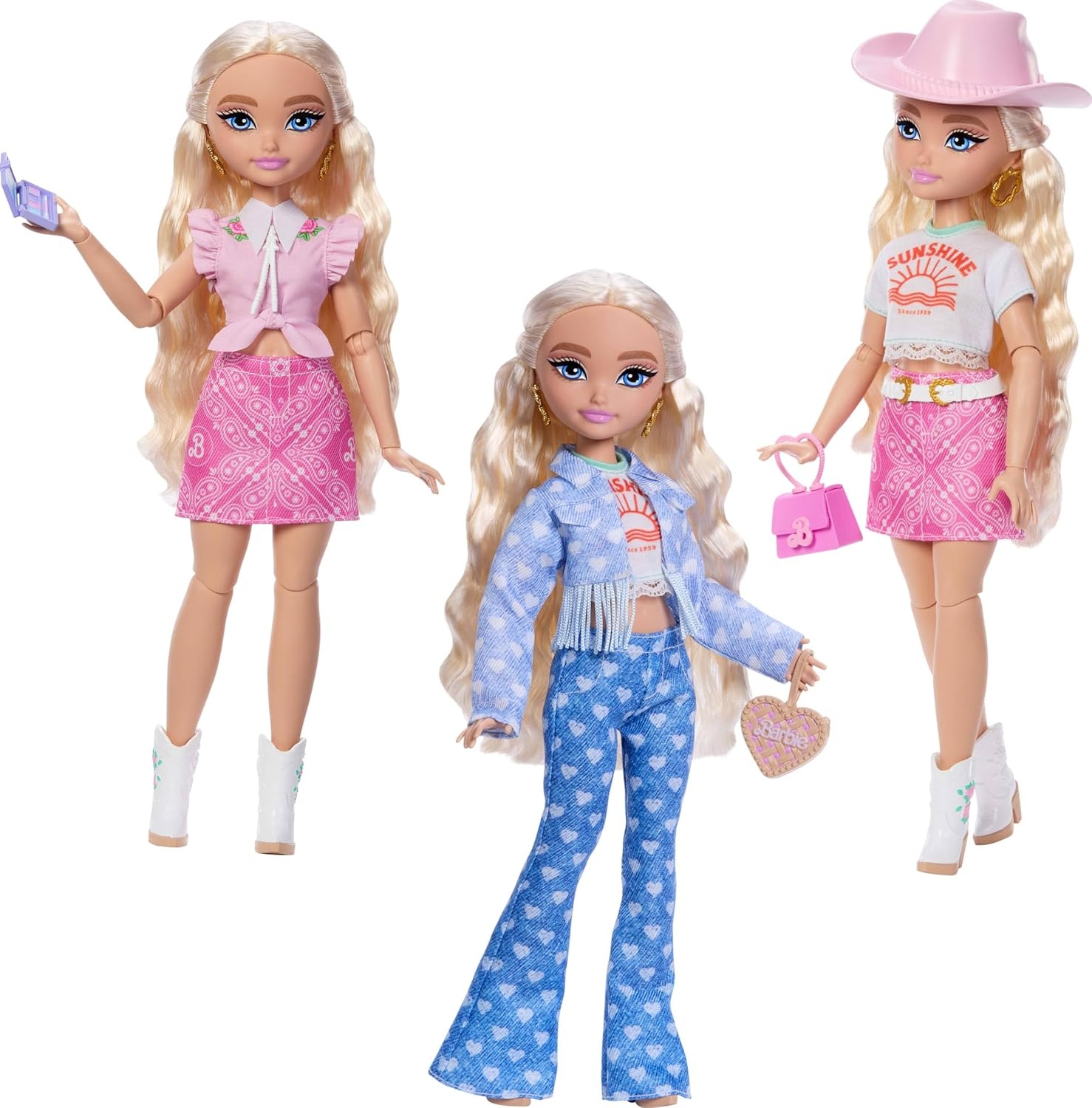 imageBarbie Dream Besties Festival Looks Set Including Barbie Malibu Doll with Long Blonde Stylized Hair 10 Removable Fashions amp Accessories