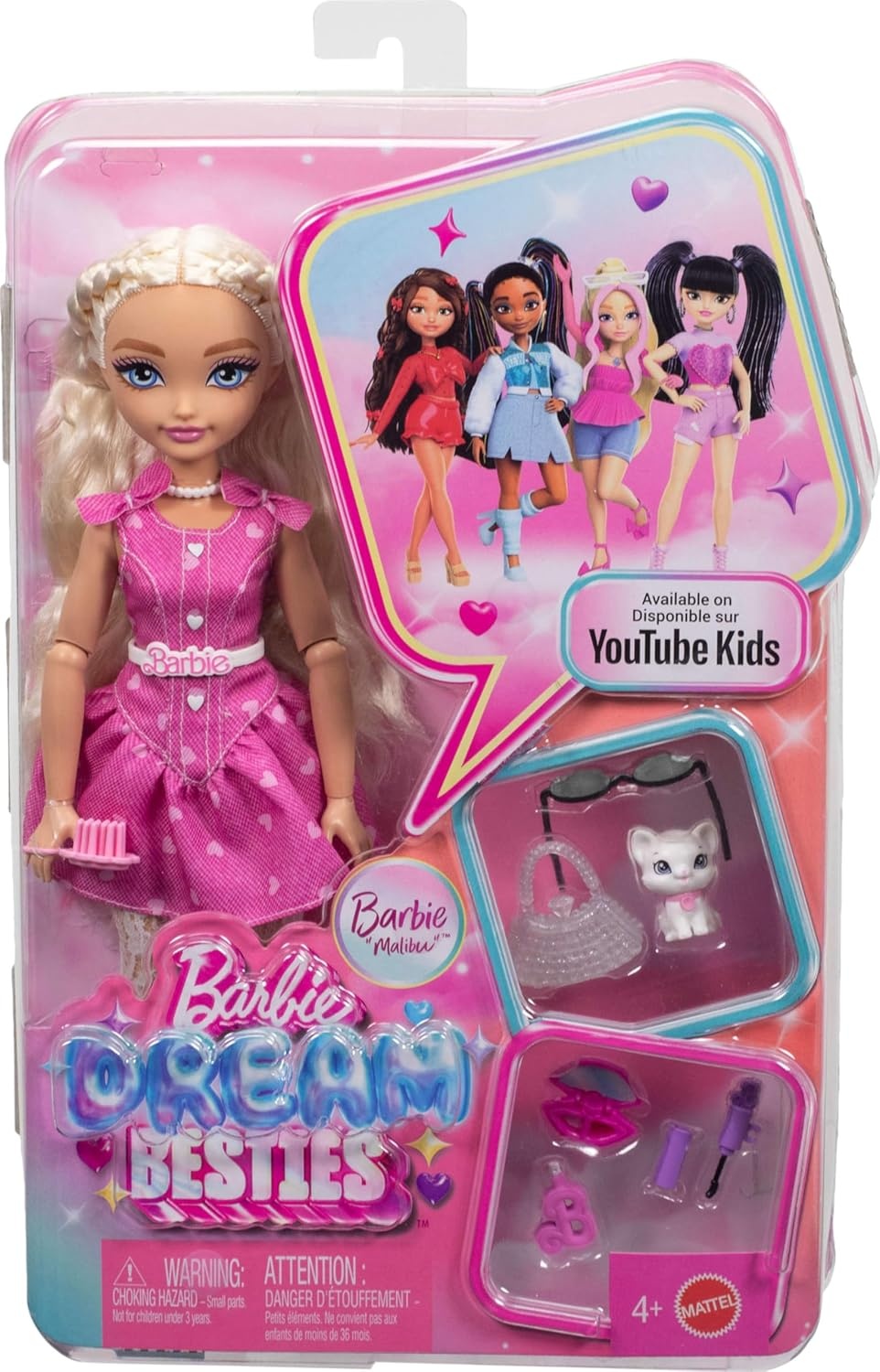 imageBarbie Dream Besties Malibu Fashion Doll amp Accessories Posable with Blonde Hair amp MakeupThemed Toy Pieces