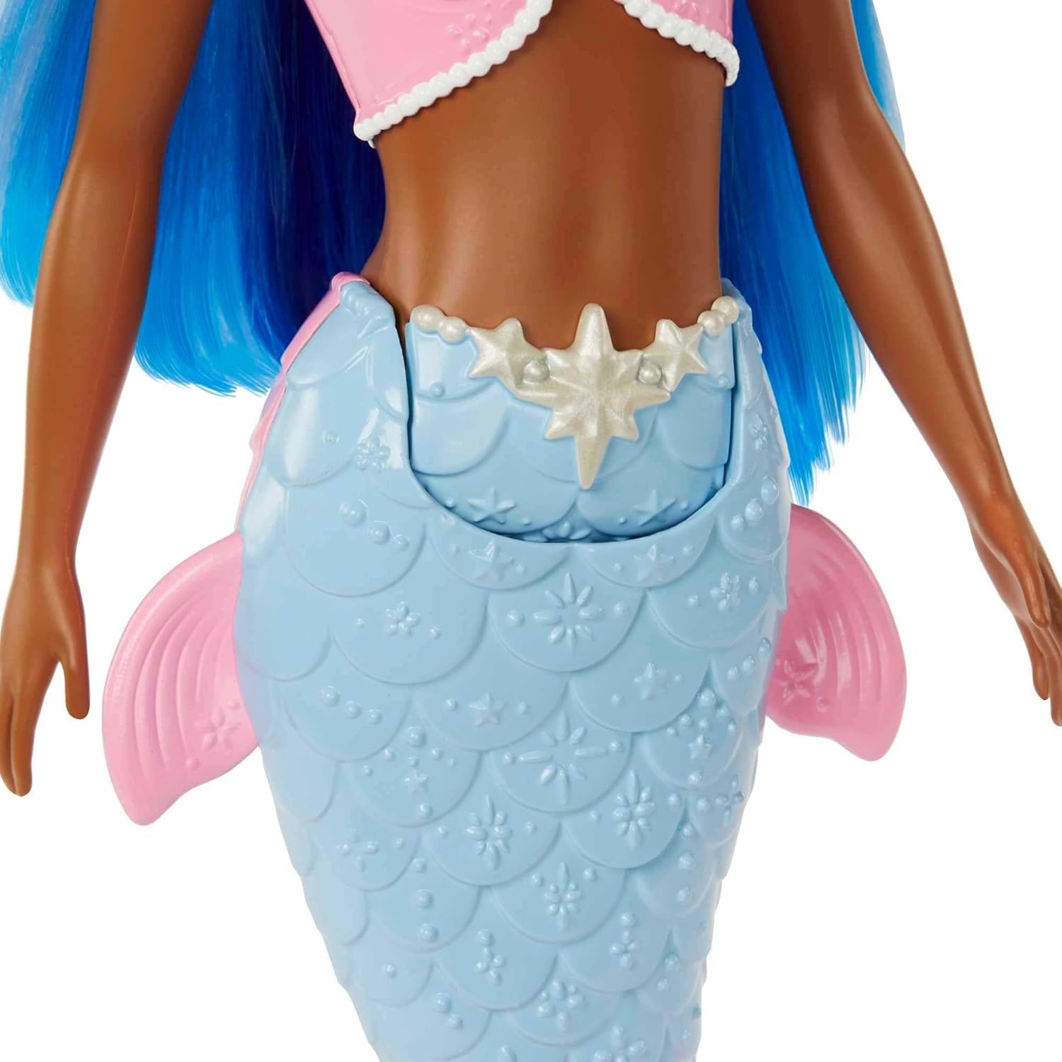 imageBarbie Dreamtopia Mermaid Doll with Curvy Body Pink Hair Pink Ombre Tail amp Headband AccessoryBlue
