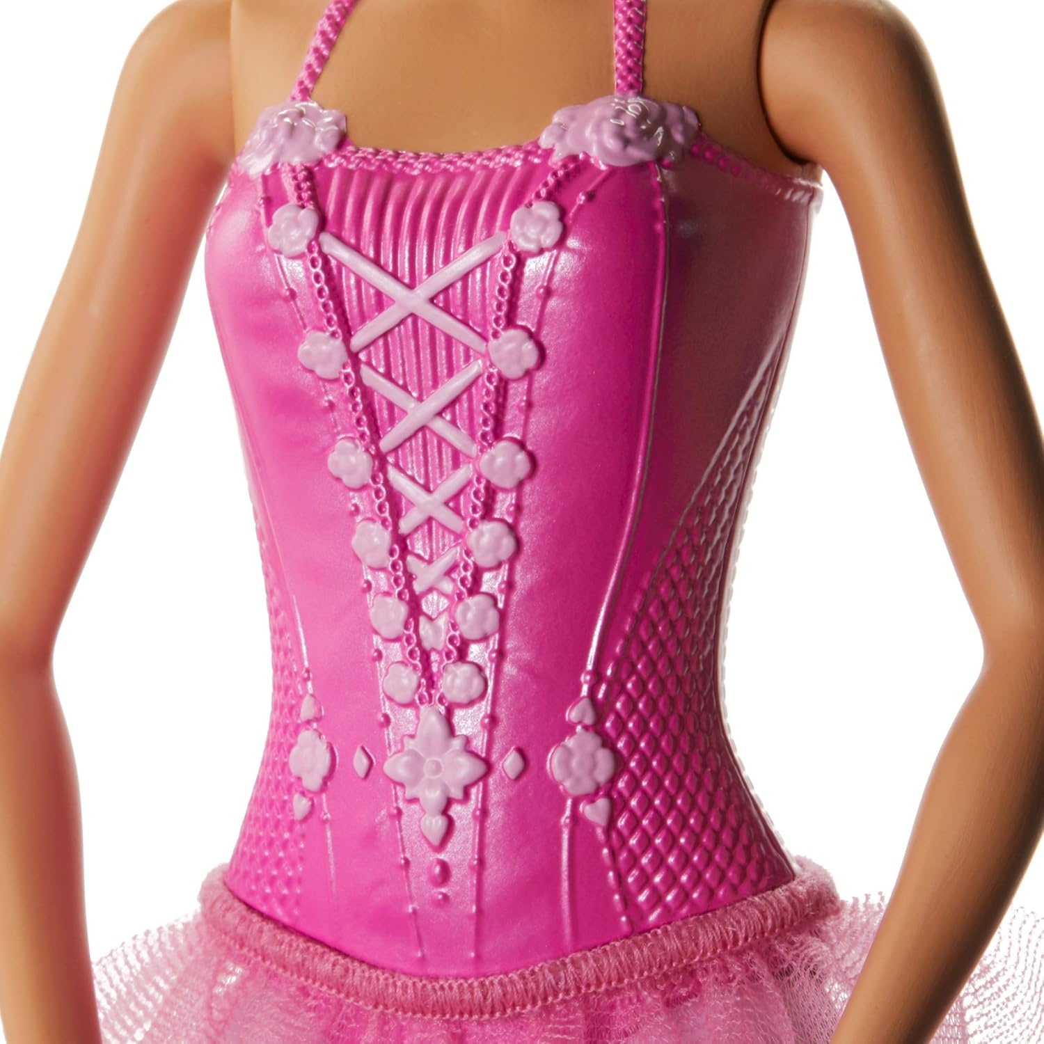 imageBarbie Dreamtopia Twinkle Lights Ballerina Doll with Brunette Hair amp LightUp Feature Wearing Removable Headband amp Purple TutuMulticolor