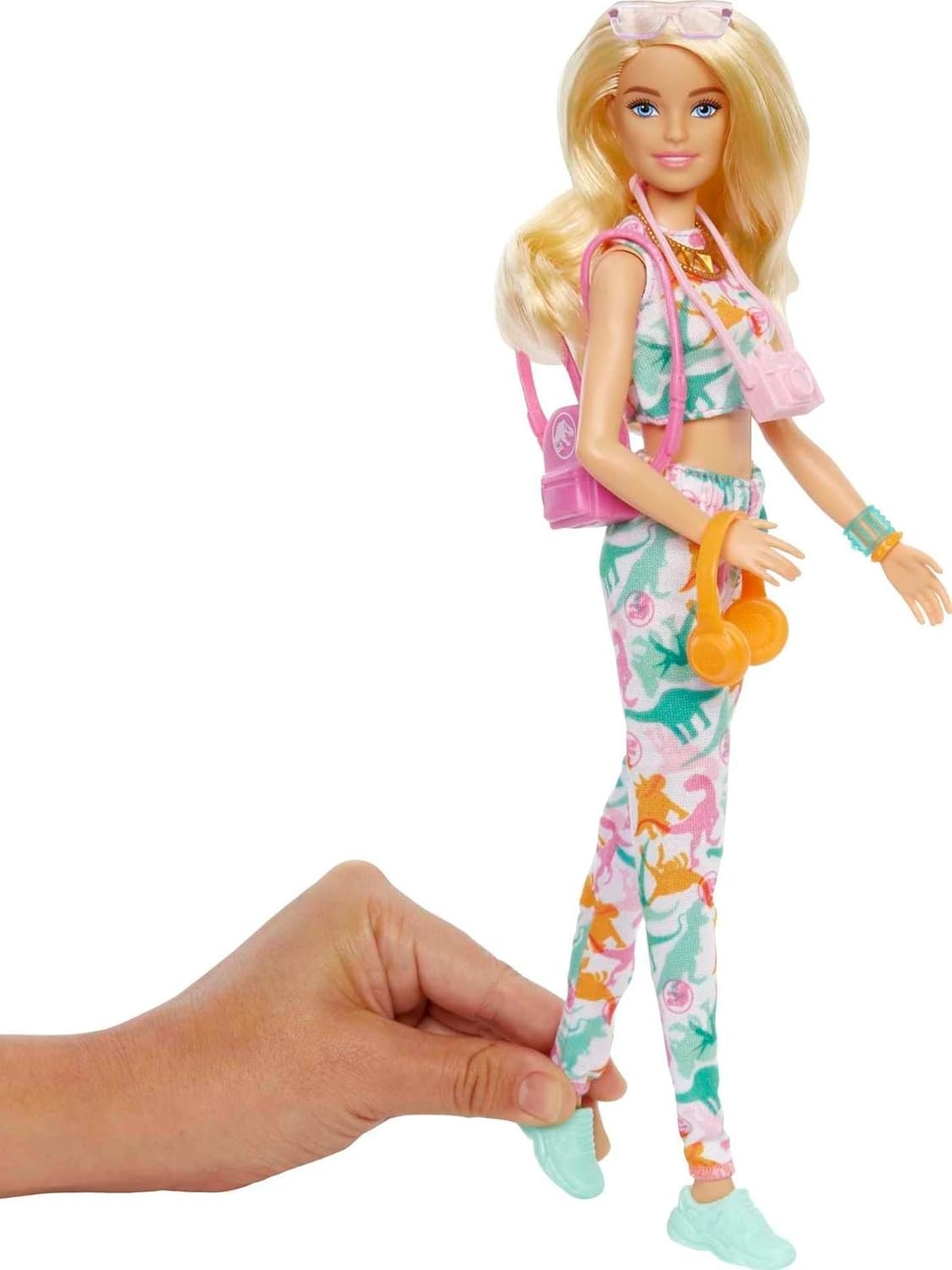 imageBarbie Fashion Pack of Doll Clothes Inspired by Jurassic World Collectible Set Includes Crop Top amp Jogger Pants with Dinosaur Print amp 8 Accessories