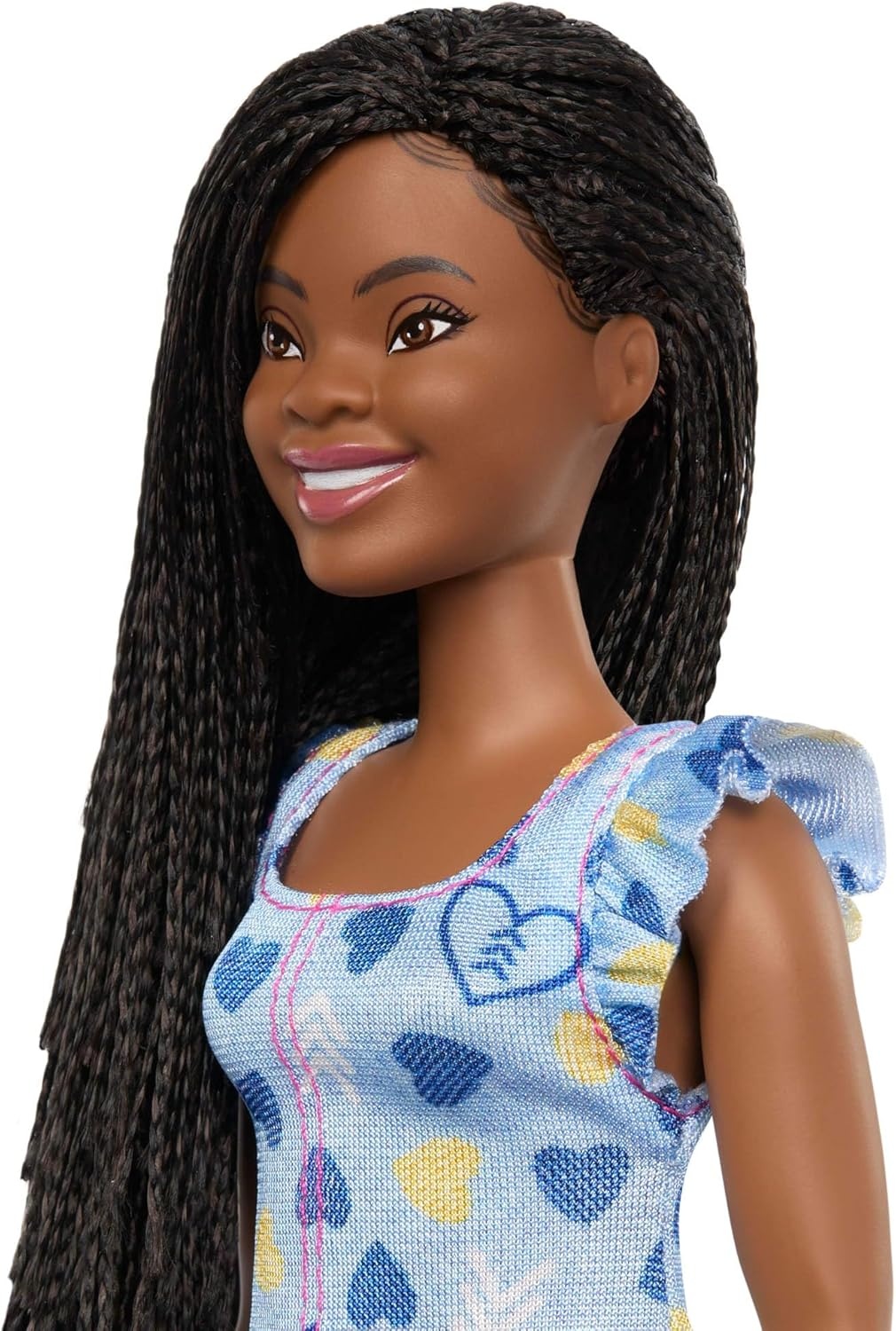 imageBarbie Fashionistas Doll 229 Doll with Down Syndrome Wearing HeartPrint Dress Created in Partnership with The National Down Syndrome Society