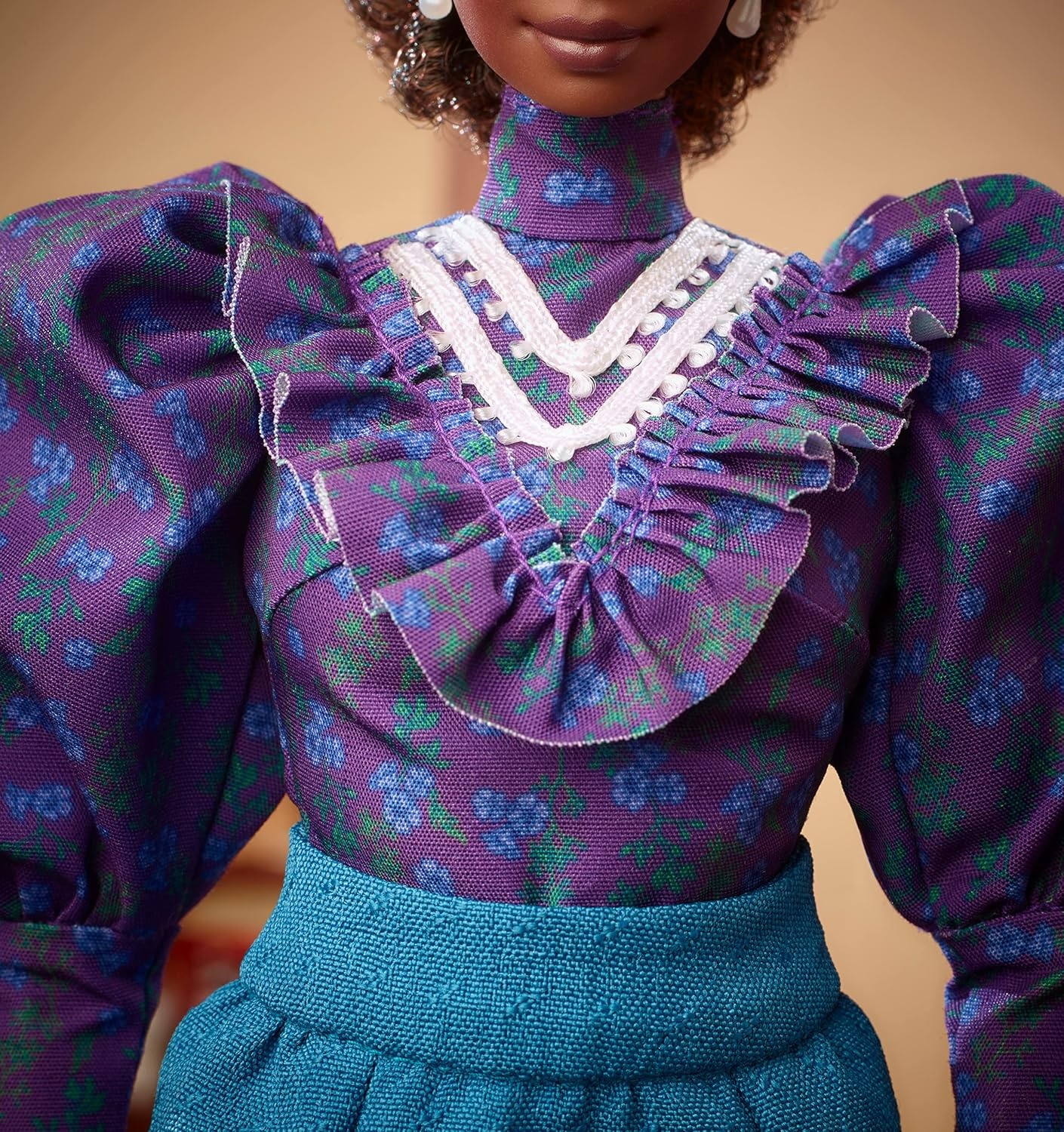 imageBarbie Inspiring Women Doll Madam CJ Walker Wearing Puff Sleeve Blouse FullLength Skirt amp Accessories Collectible with Doll Stand amp Certificate of Authenticity