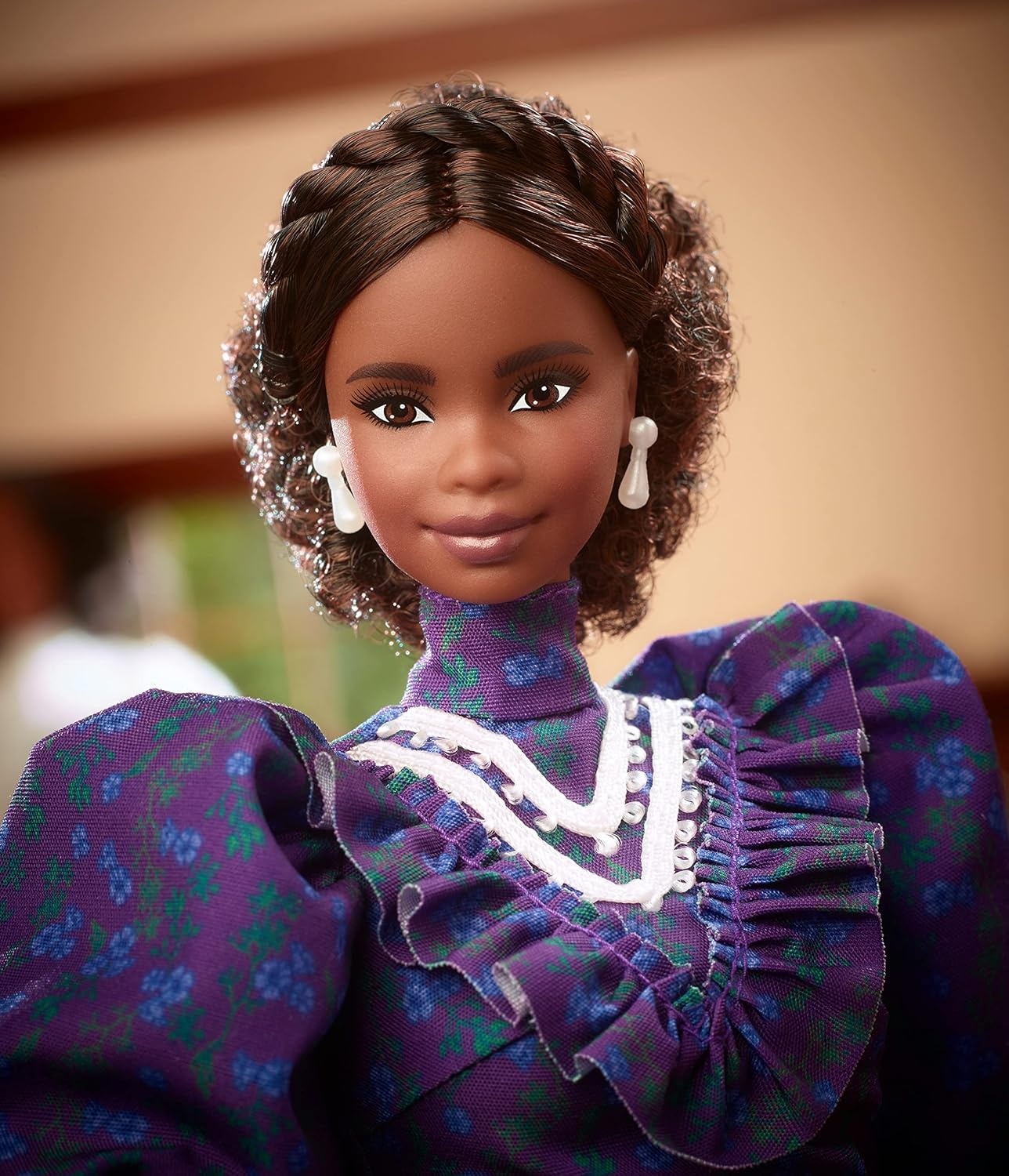 imageBarbie Inspiring Women Doll Madam CJ Walker Wearing Puff Sleeve Blouse FullLength Skirt amp Accessories Collectible with Doll Stand amp Certificate of Authenticity