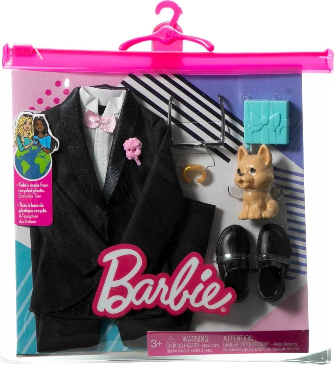 imageBarbie Ken Fashion Pack Bridal Set with Groom Outfit for Ken Doll Includes Tuxedo amp Shoes Puppy amp 3 AccessoriesMulticolor