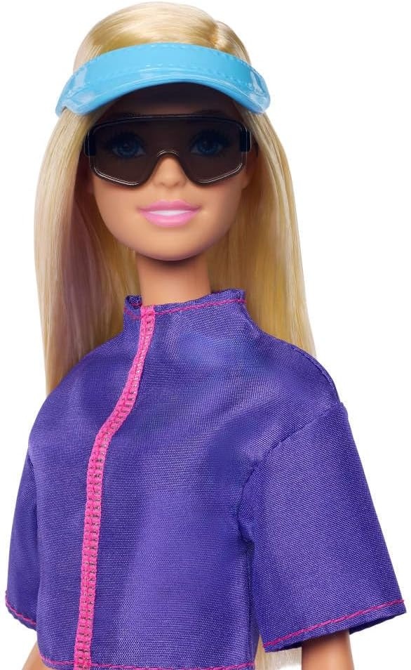 imageBarbie Malibu Outdoor Adventures Fashion Doll Wearing Adventure Outfit with 10 CampingThemed Accessories Including Pet Puppy