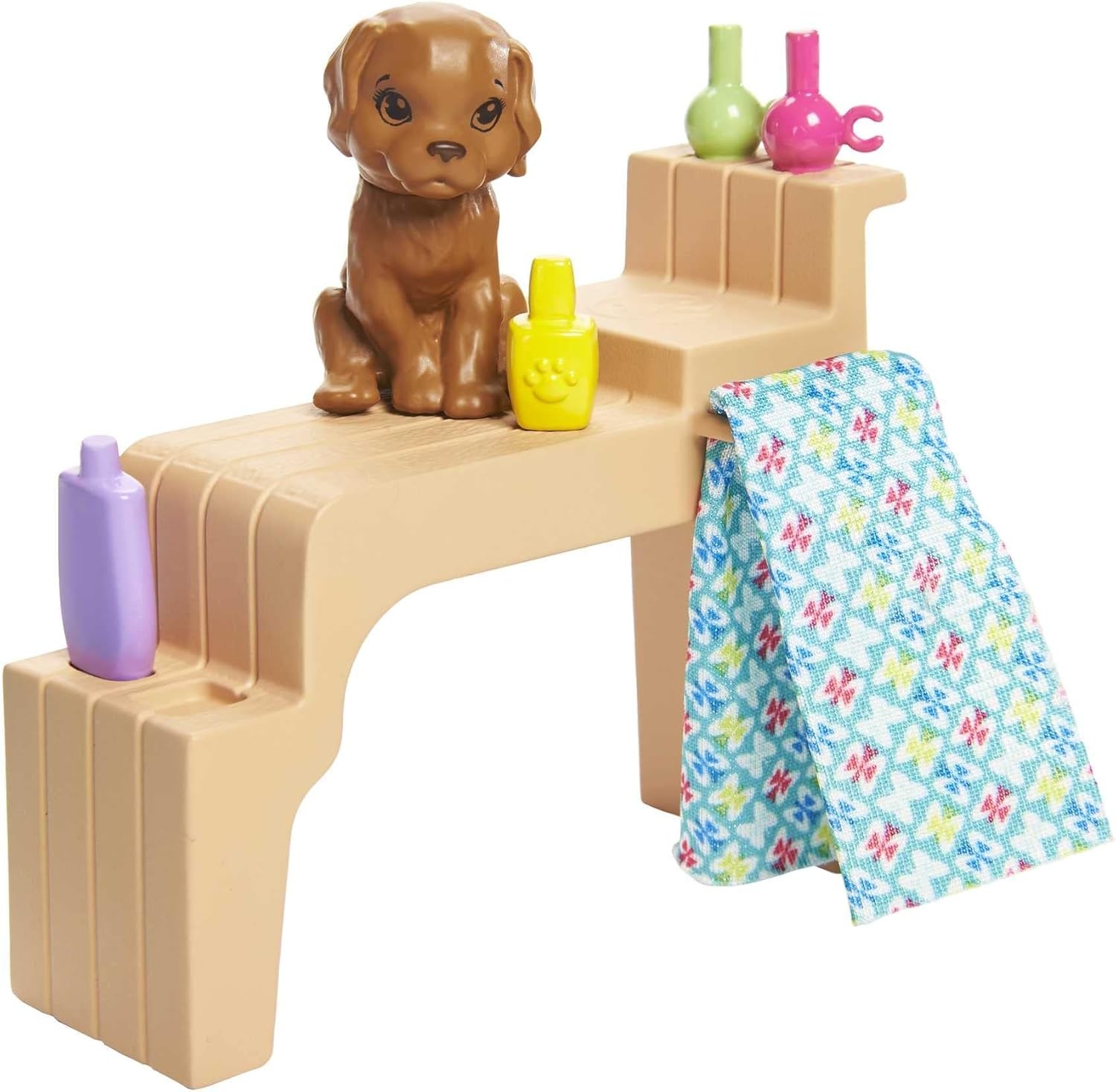 imageBarbie ManiPedi Spa Playset with Blonde Doll Puppy Foot Spa amp Accessories 2 Fizzy Packs Create Foaming Foot Bath ColorChange on Dolls Nails for Repeat Manicures amp Pedicures 37 Years
