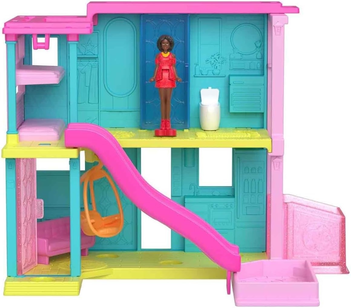 imageBarbie Mini BarbieLand Doll House Sets Mini Dreamhouse with Surprise 15inch Doll Furniture amp Accessories Plus Elevator amp PoolHouse