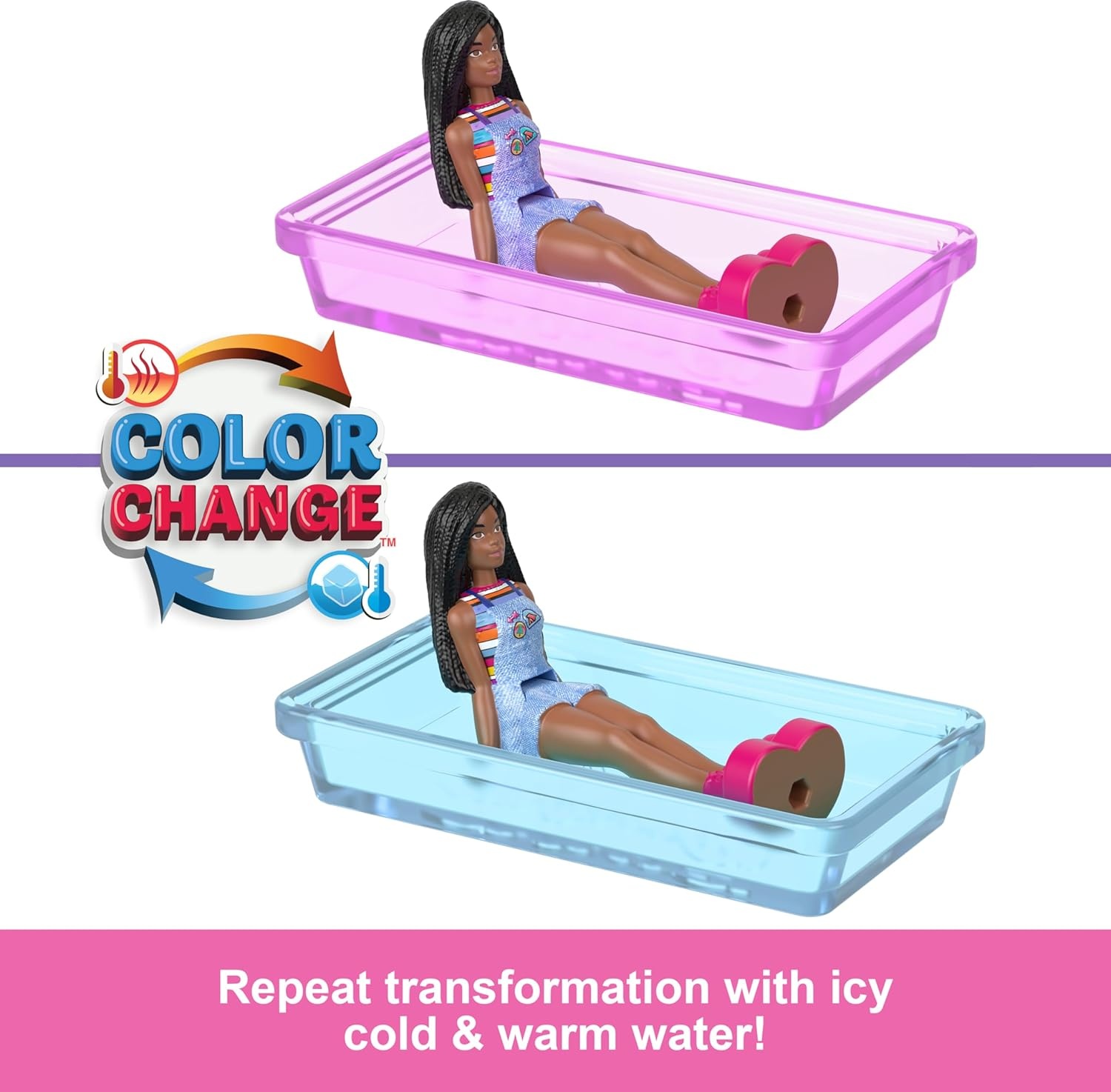 imageBarbie Mini BarbieLand Playsets with Toy Vehicle amp 15inch Doll DreamCamper with Working Doors amp ColorChange Pool