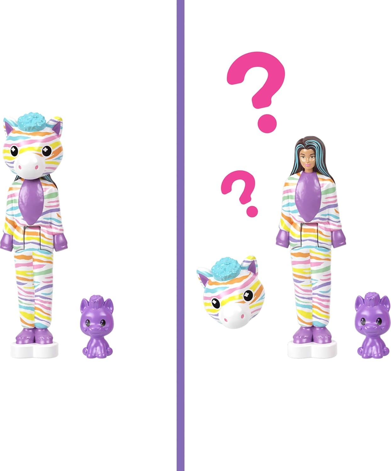 imageBarbie Mini Land 5 Dolls Reveal Pack 15inch Mini Dolls with Surprise Reveal amp Sensory Play Piece Styles May Vary