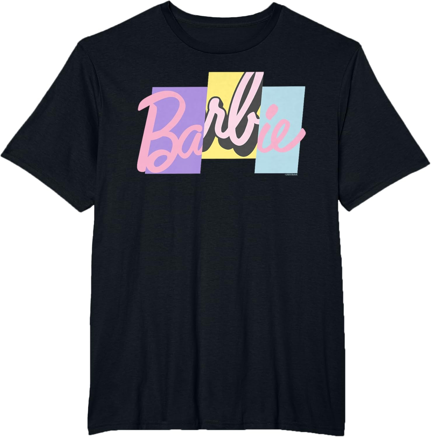 imageBarbie Mixed Pastel Logo TShirtBlack