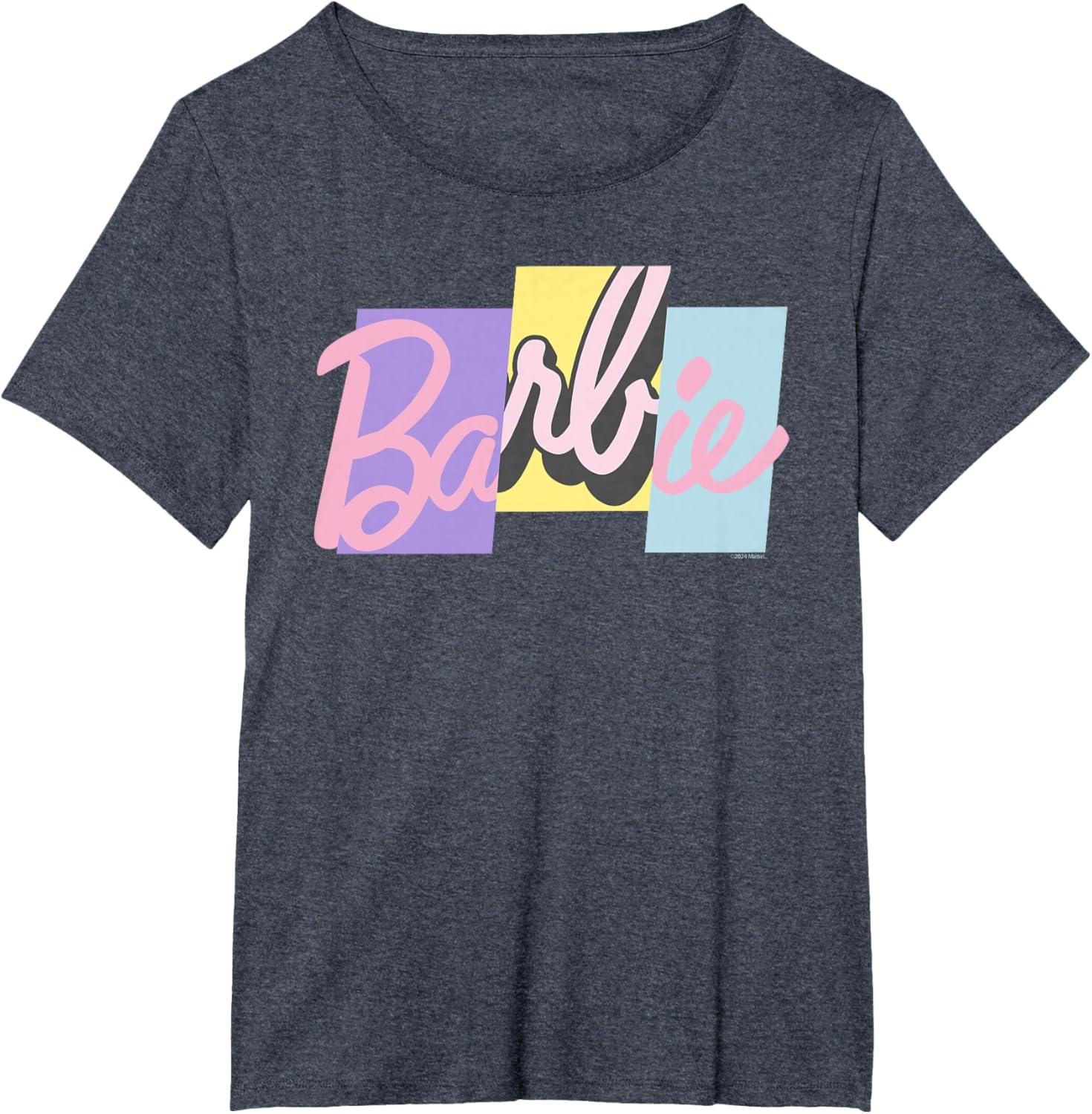 imageBarbie Mixed Pastel Logo TShirtHeather Blue