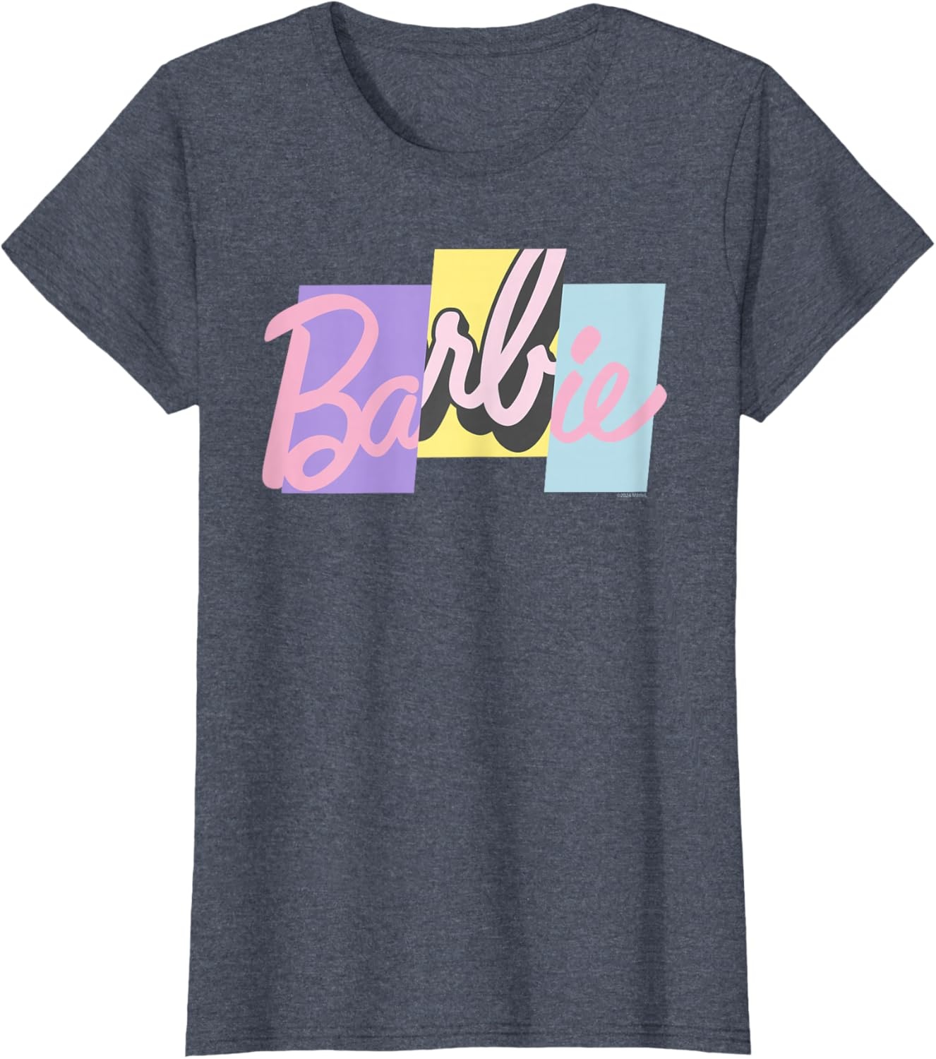 imageBarbie Mixed Pastel Logo TShirtHeather Blue