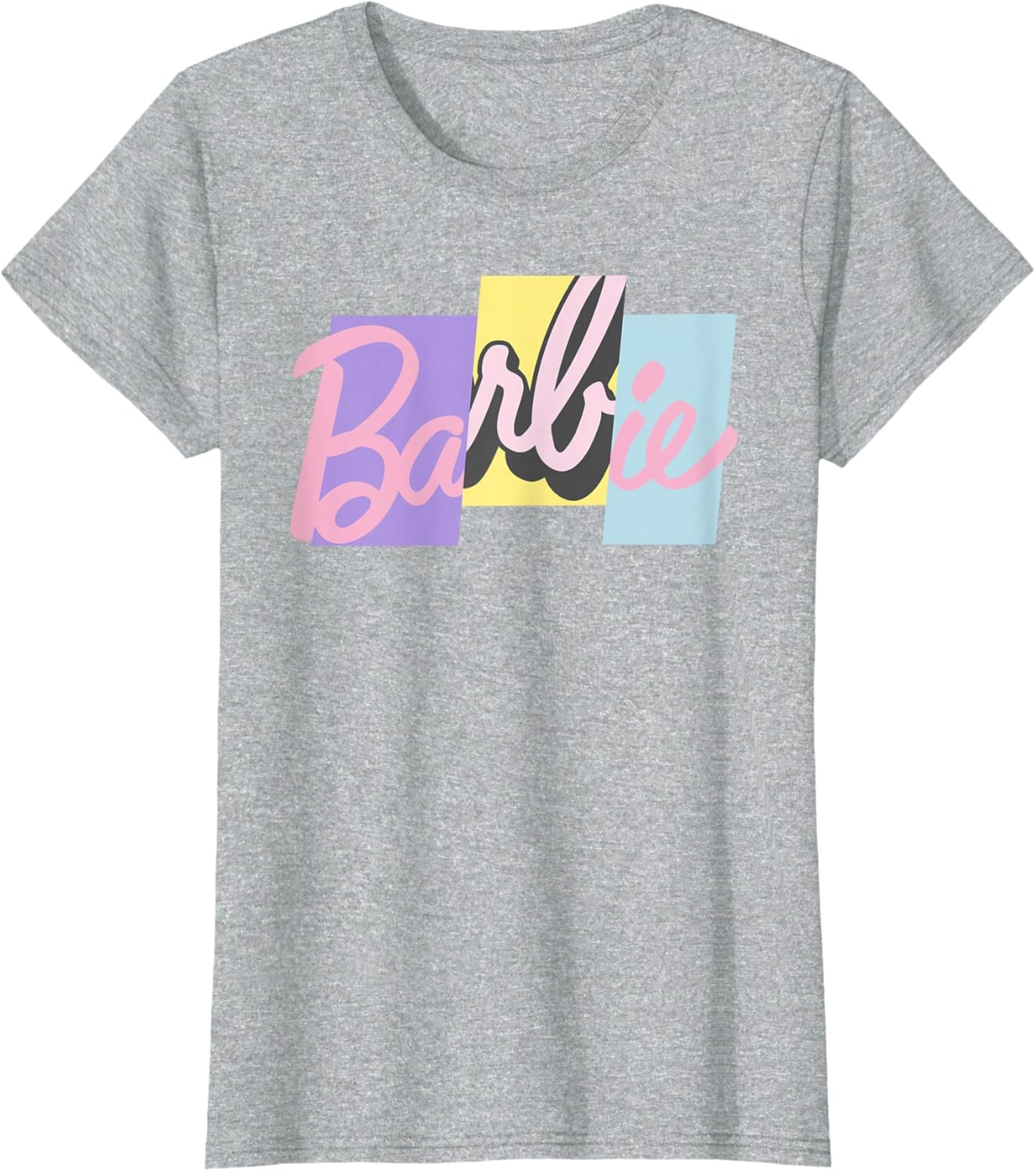 imageBarbie Mixed Pastel Logo TShirtHeather Grey