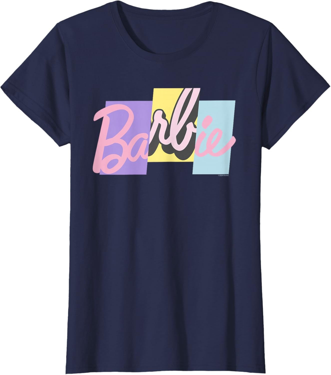 imageBarbie Mixed Pastel Logo TShirtNavy Blue