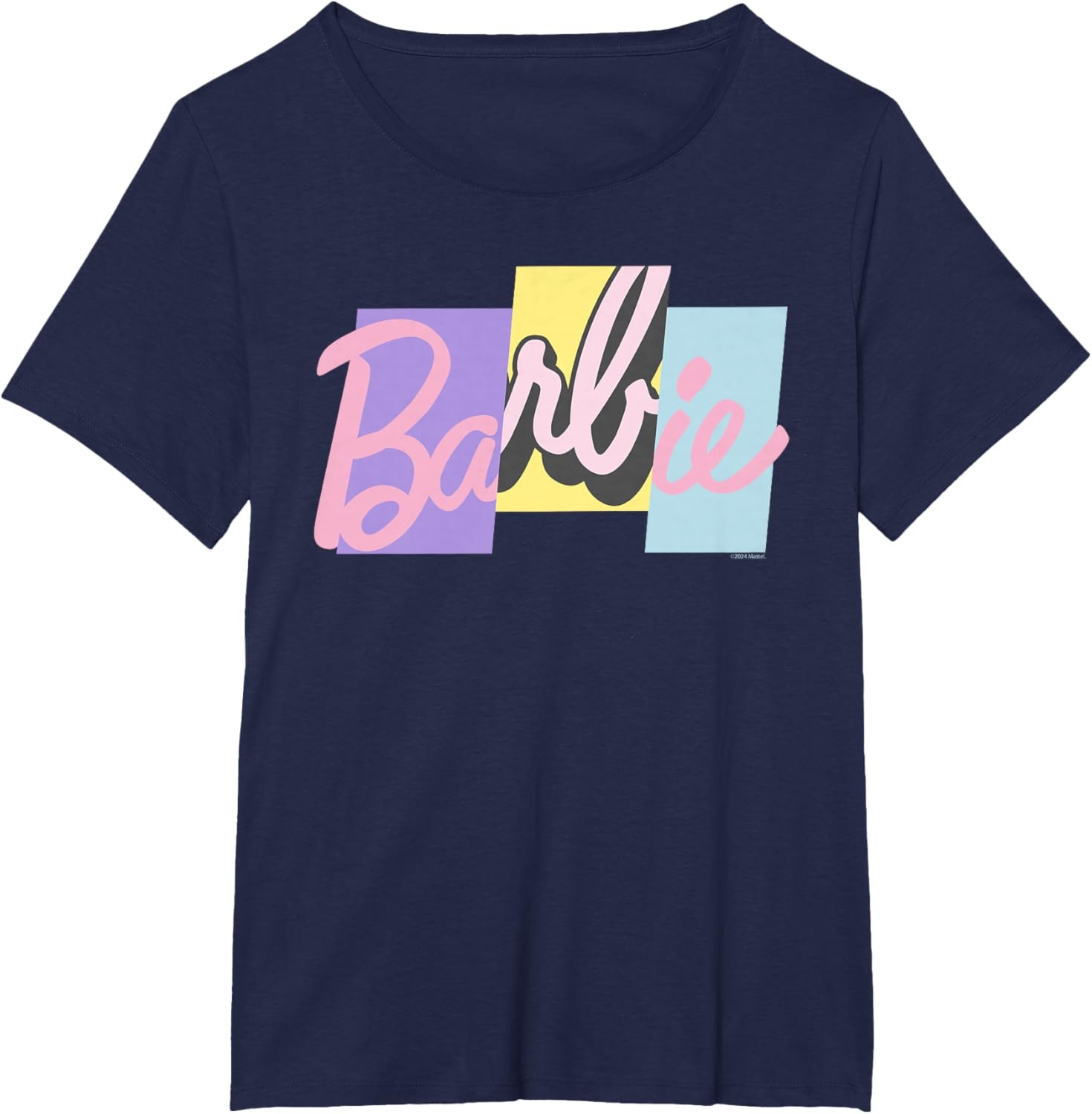 imageBarbie Mixed Pastel Logo TShirtNavy Blue
