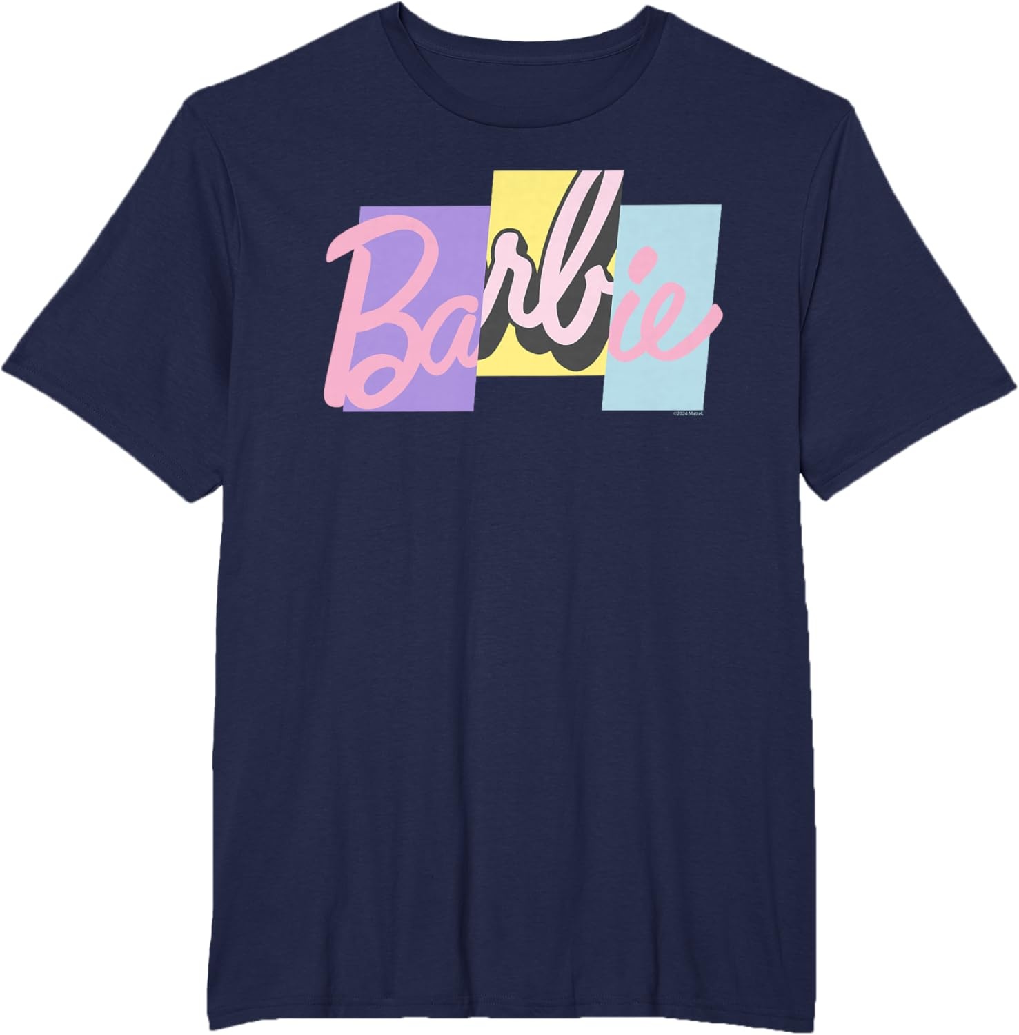 imageBarbie Mixed Pastel Logo TShirtNavy Blue