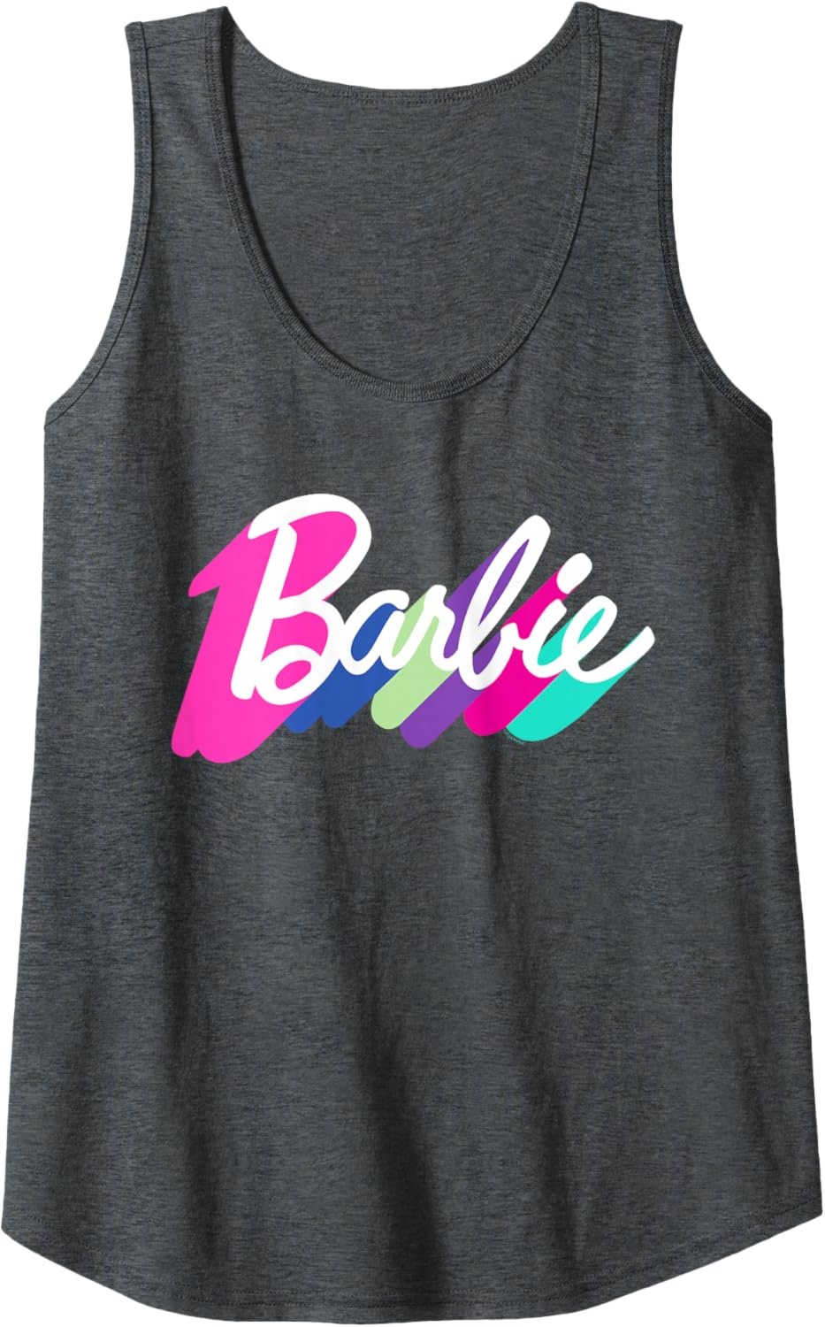 imageBarbie Multicolor Logo Tank TopDark Heather Grey