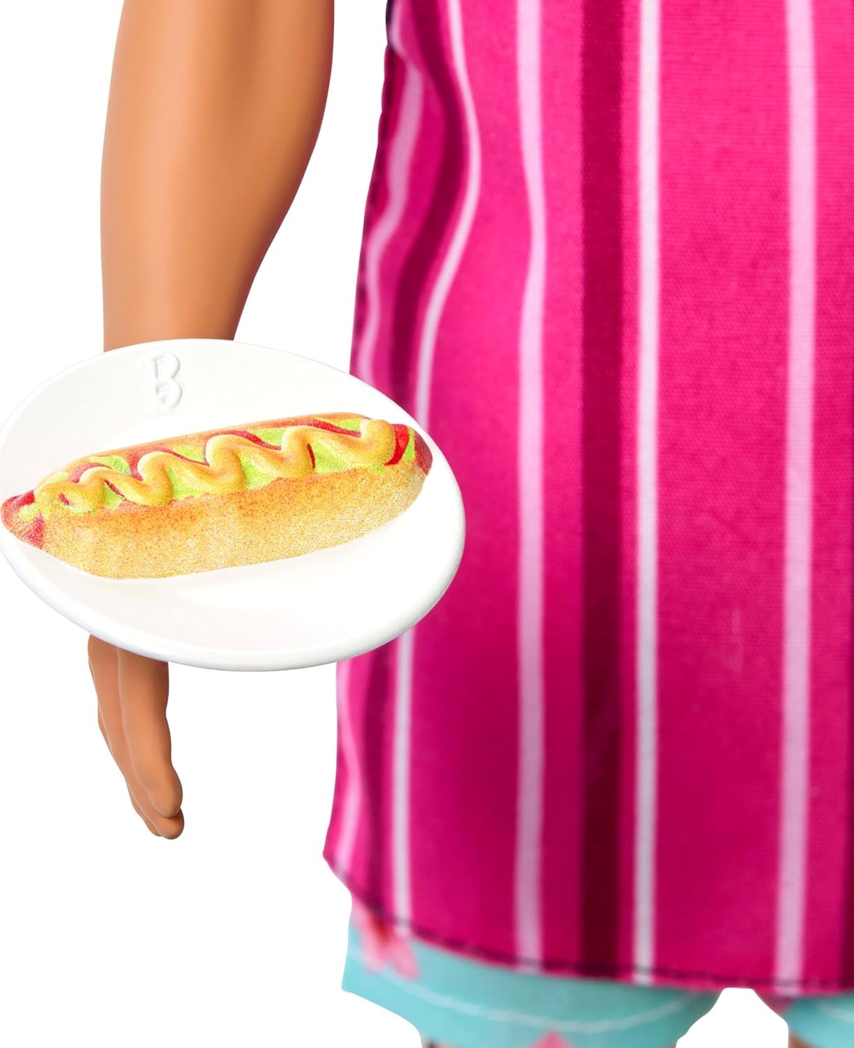 imageBarbie Mysteries Beach Detectives Ken Doll Wearing Removeable Signature Outfit with Storytelling Accessories Including Apron amp SnacksKen