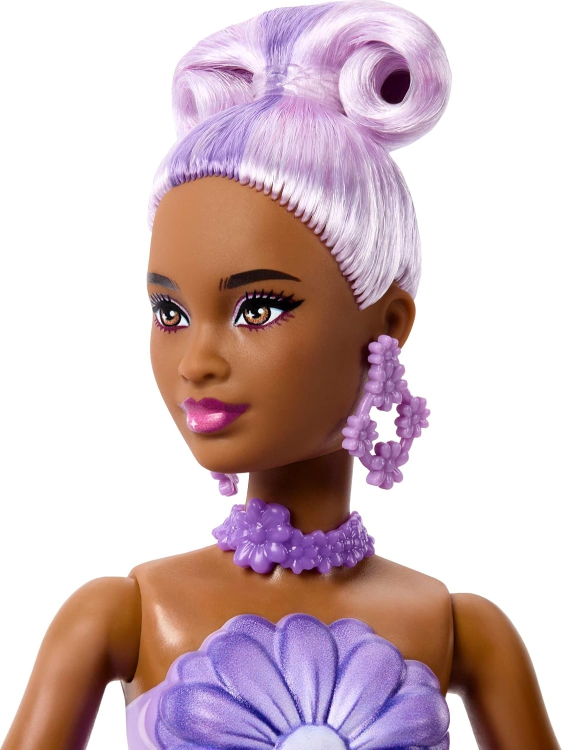 imageBarbie Petal Pop Scented Doll with Purple Floral Dress amp Accessories Bouquet Reveal with Pet Bunny amp Surprises Like Watering Can Necklace amp EarringsDaisy