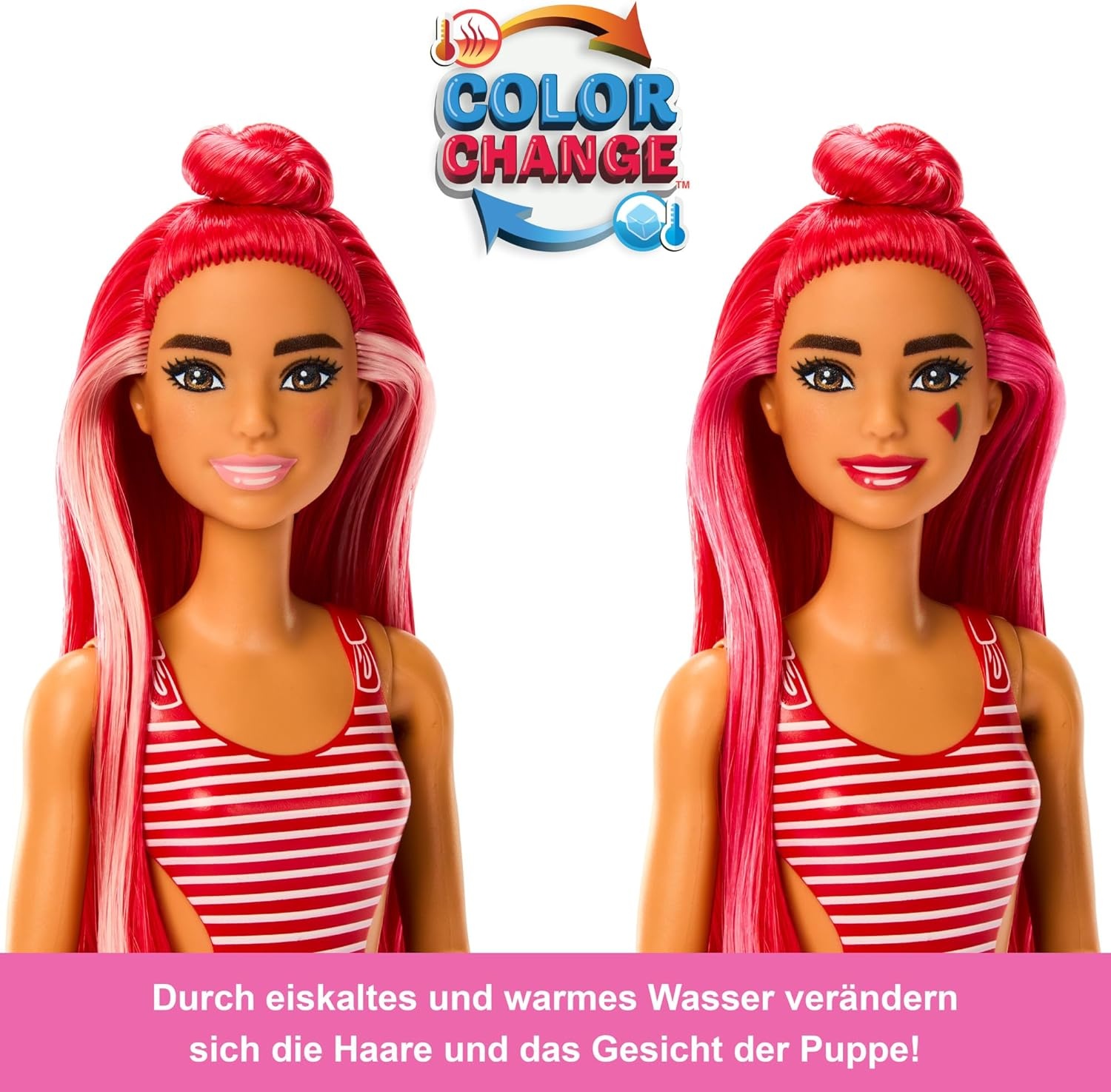 imageBarbie Pop Reveal Doll amp Accessories Fruit Punch Scent with Blue Hair 8 Surprises Include Slime Color Change amp PuppyWatermelon