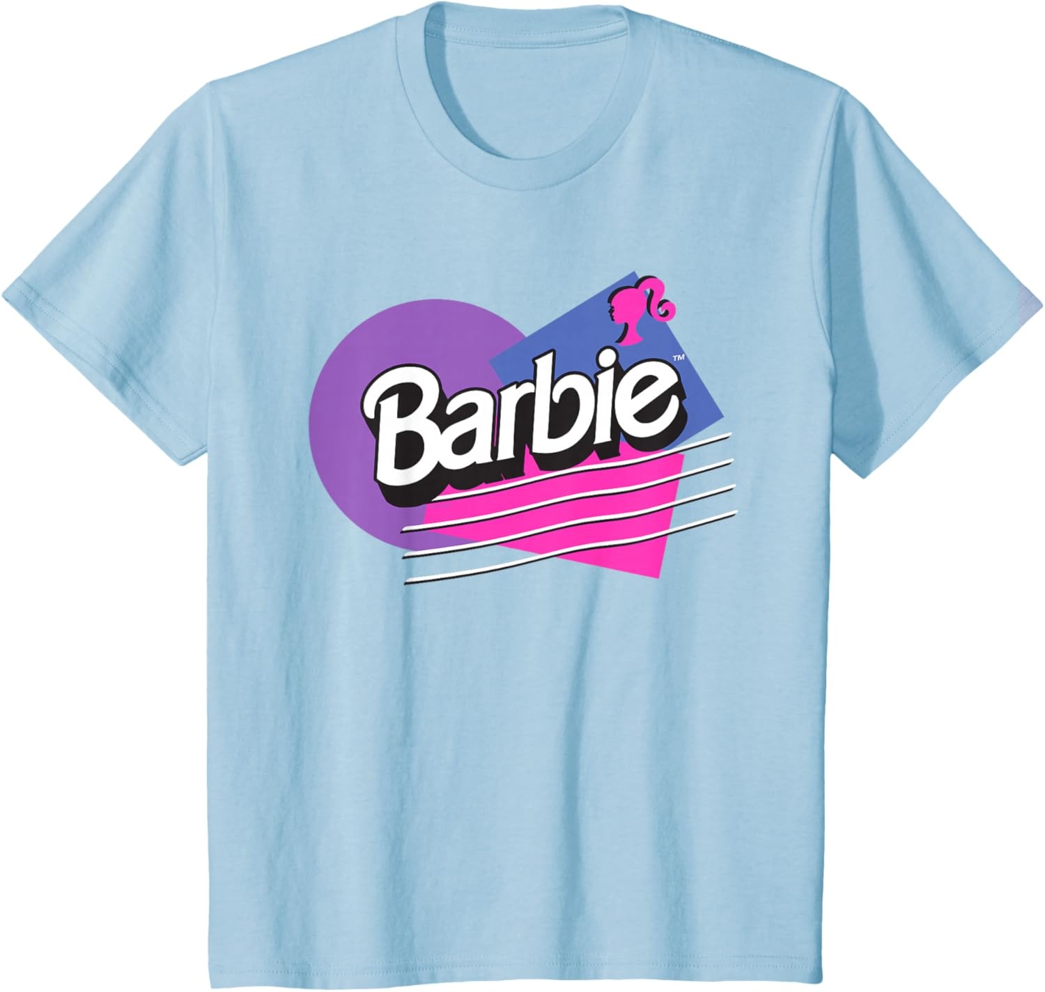 imageBarbie Retro Logo TShirtBaby Blue