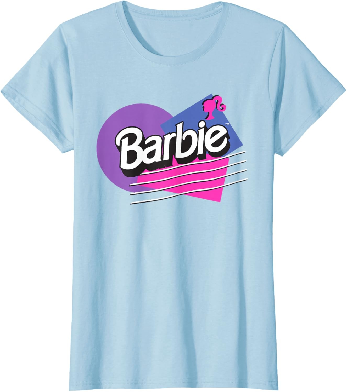 imageBarbie Retro Logo TShirtBaby Blue