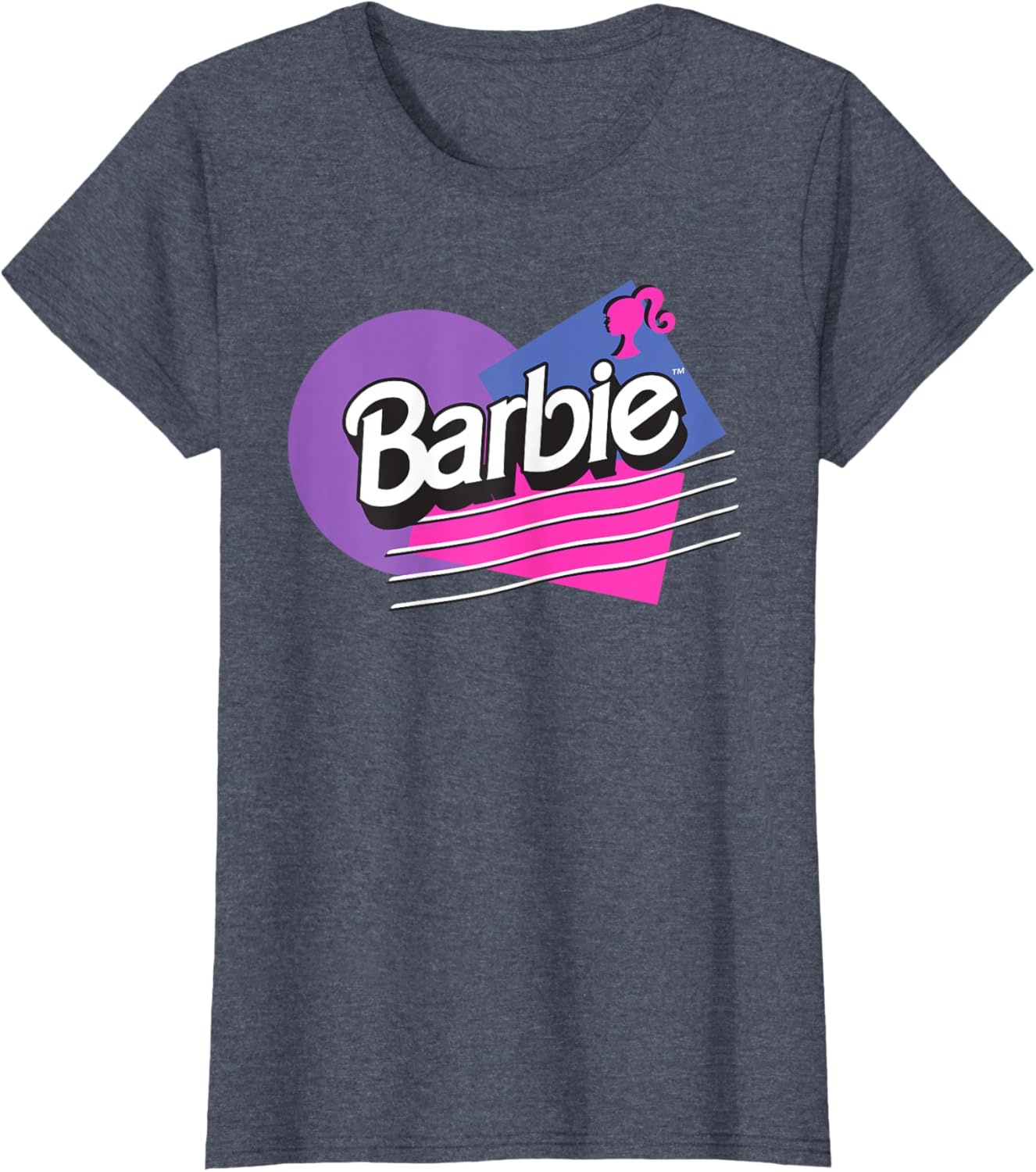 imageBarbie Retro Logo TShirtHeather Blue