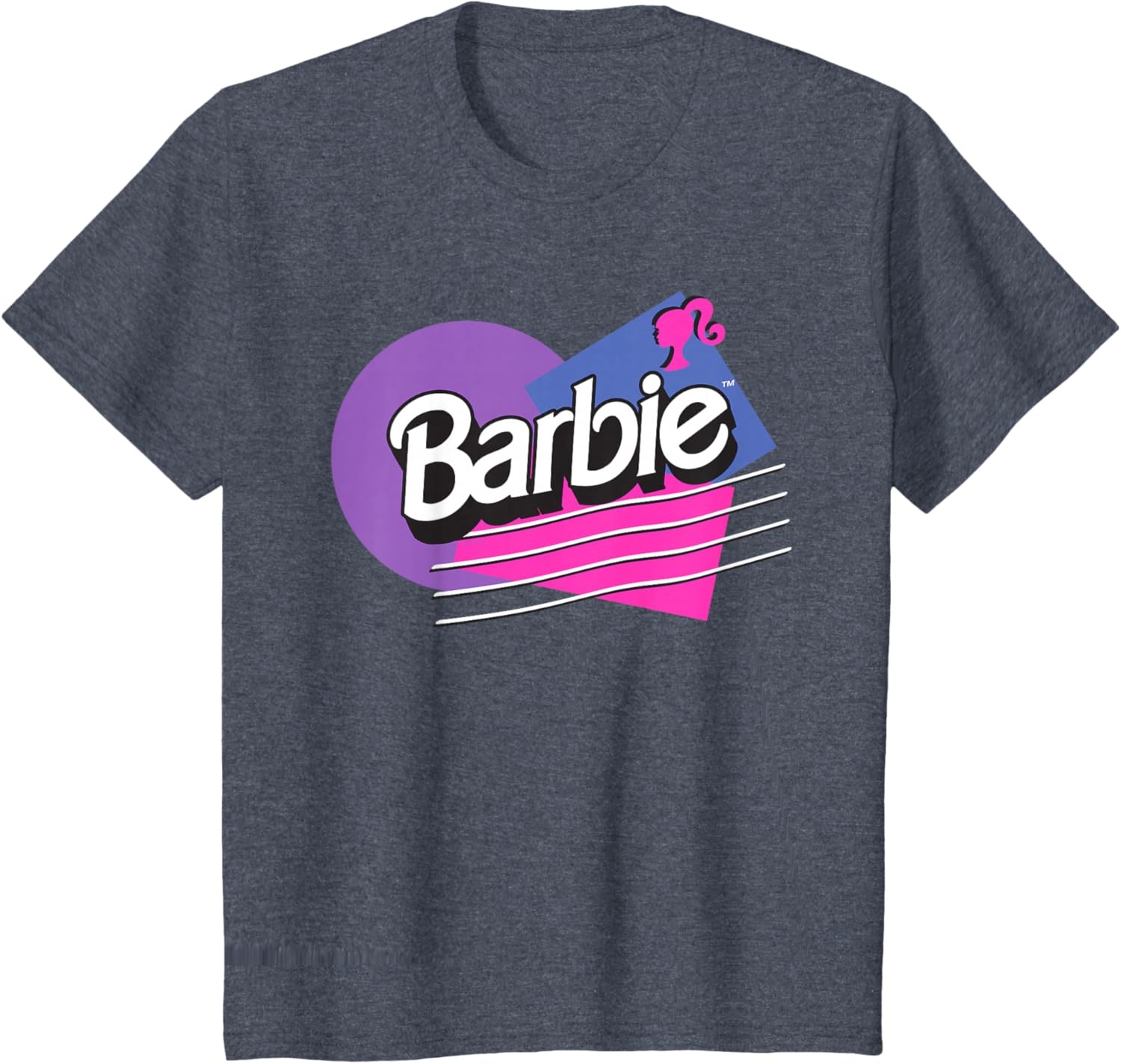 imageBarbie Retro Logo TShirtHeather Blue