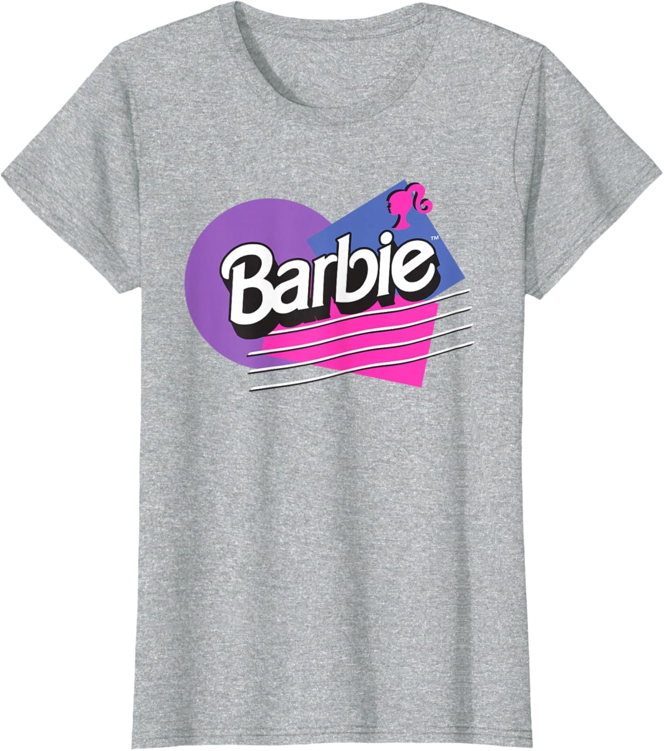 imageBarbie Retro Logo TShirtHeather Grey