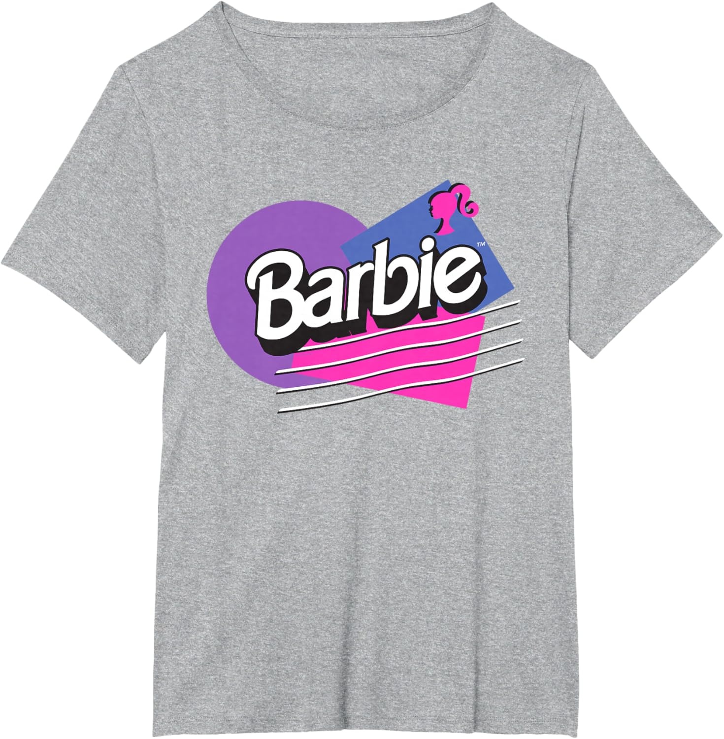 imageBarbie Retro Logo TShirtHeather Grey