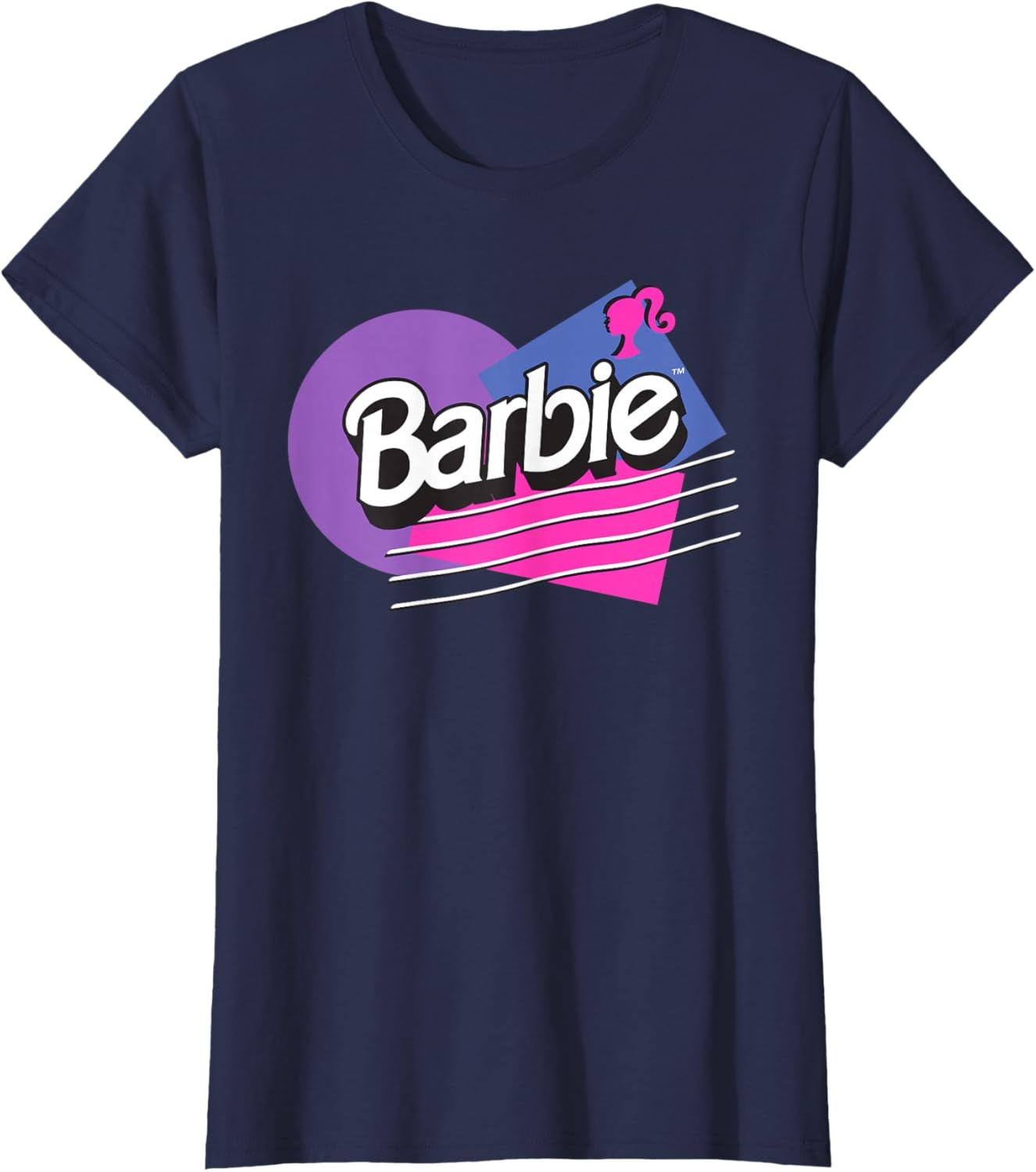 imageBarbie Retro Logo TShirtNavy Blue