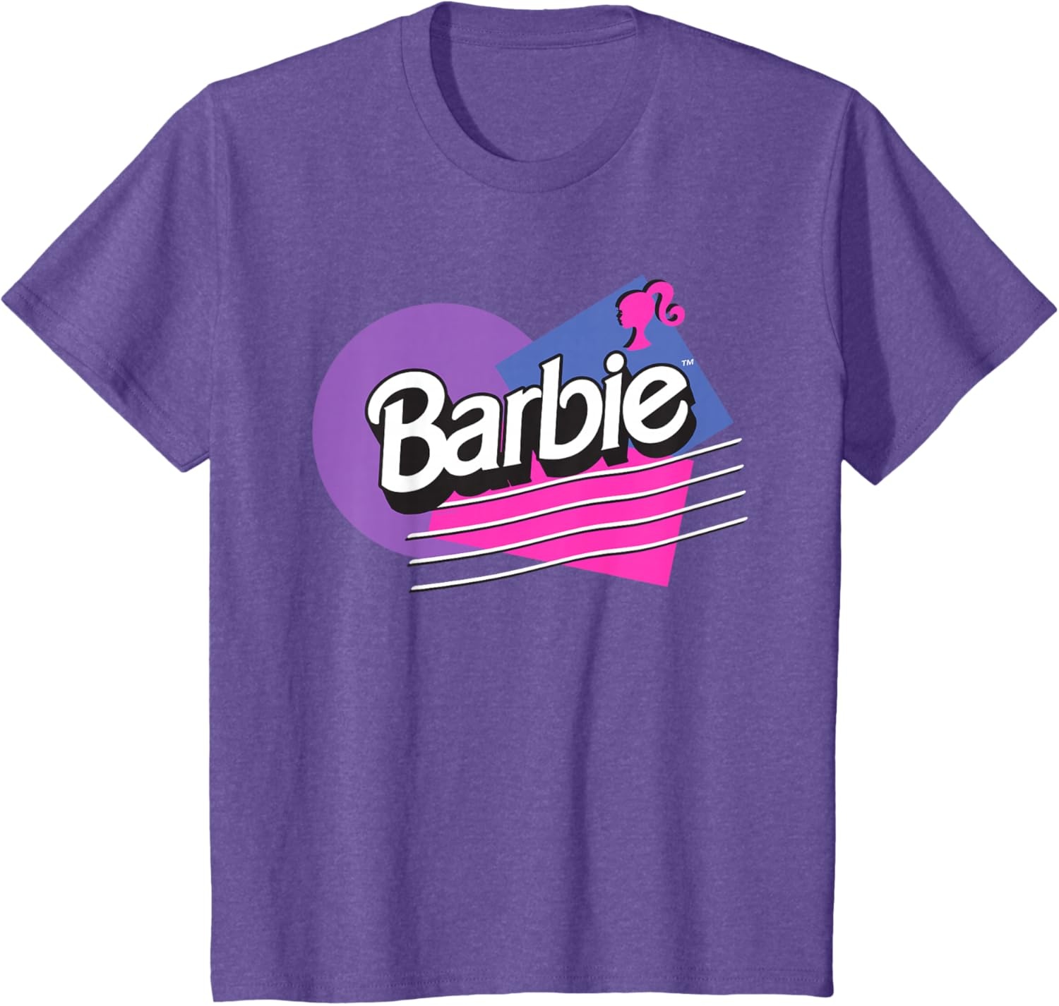 imageBarbie Retro Logo TShirtPurple Heather