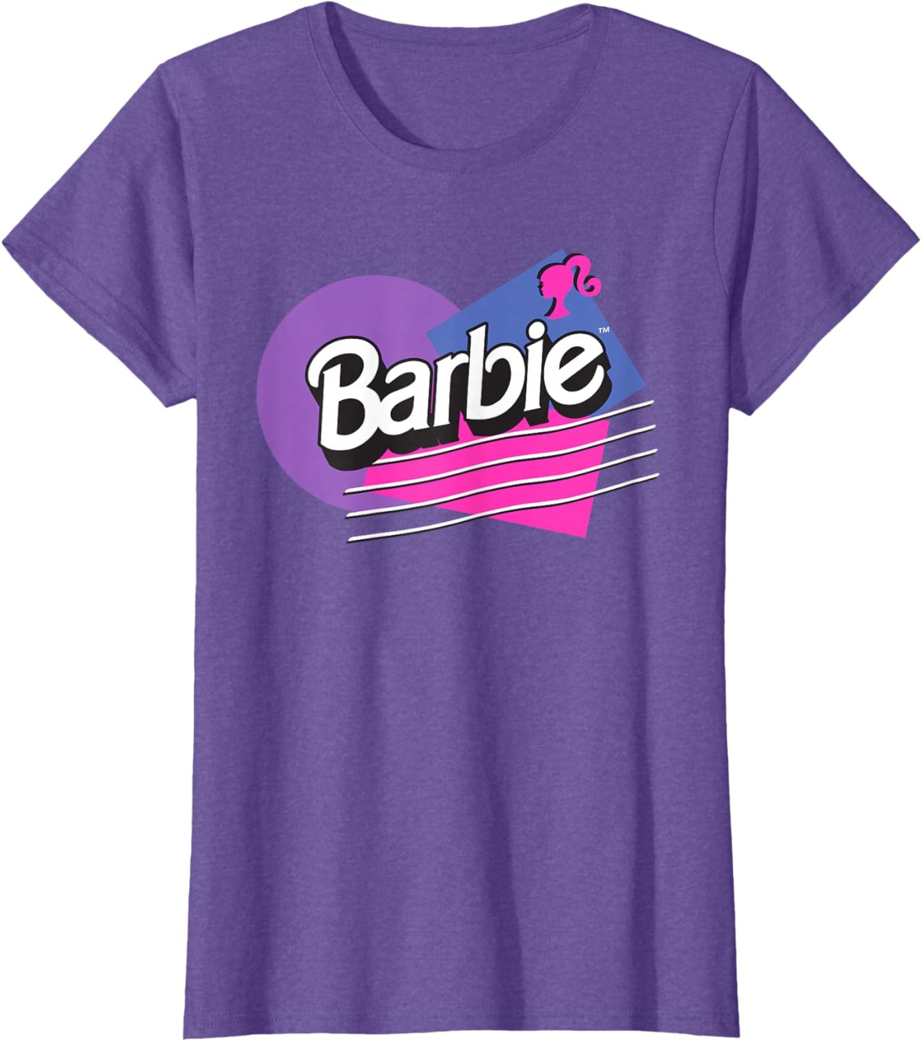 imageBarbie Retro Logo TShirtPurple Heather