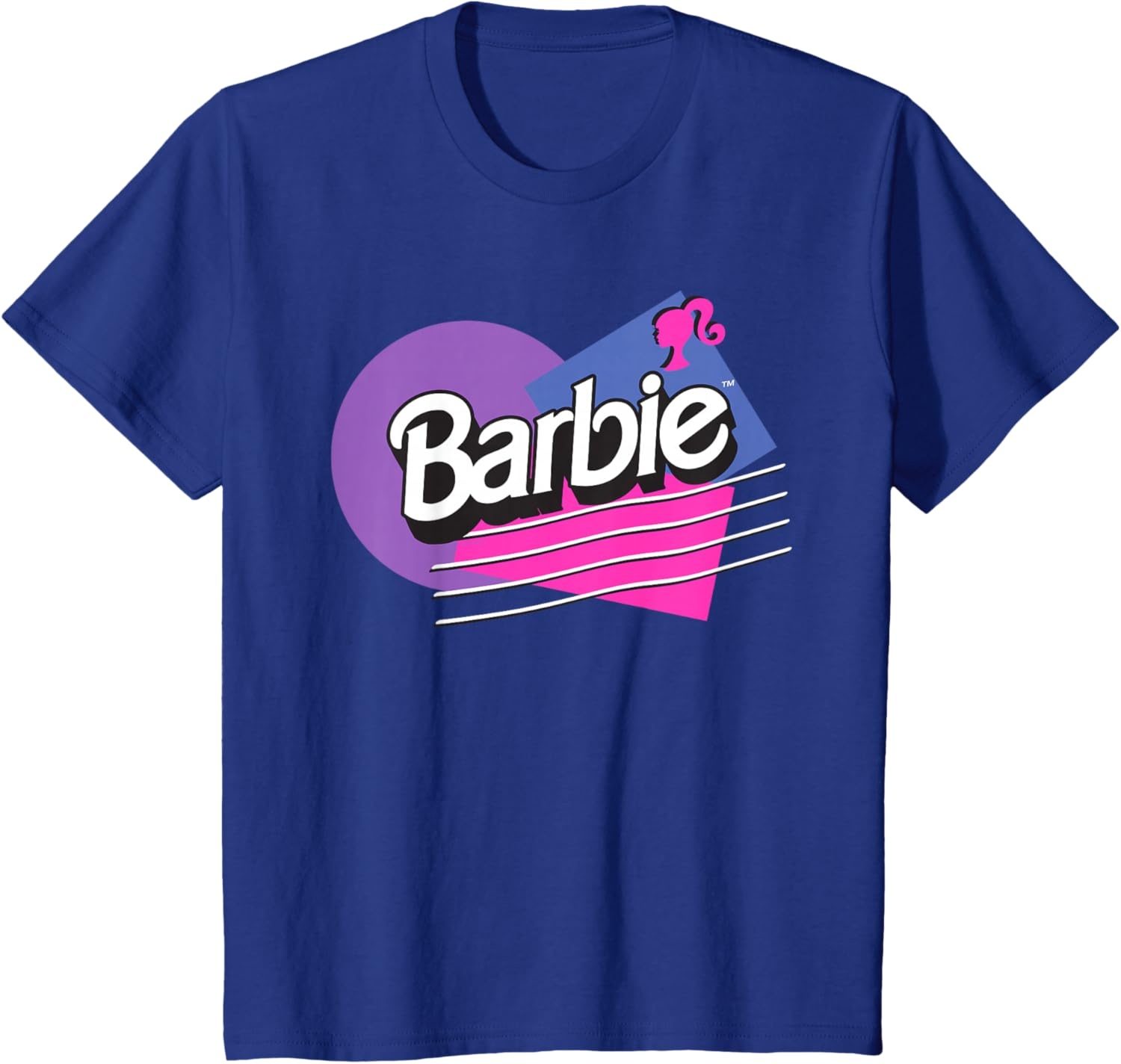 imageBarbie Retro Logo TShirtRoyal Blue